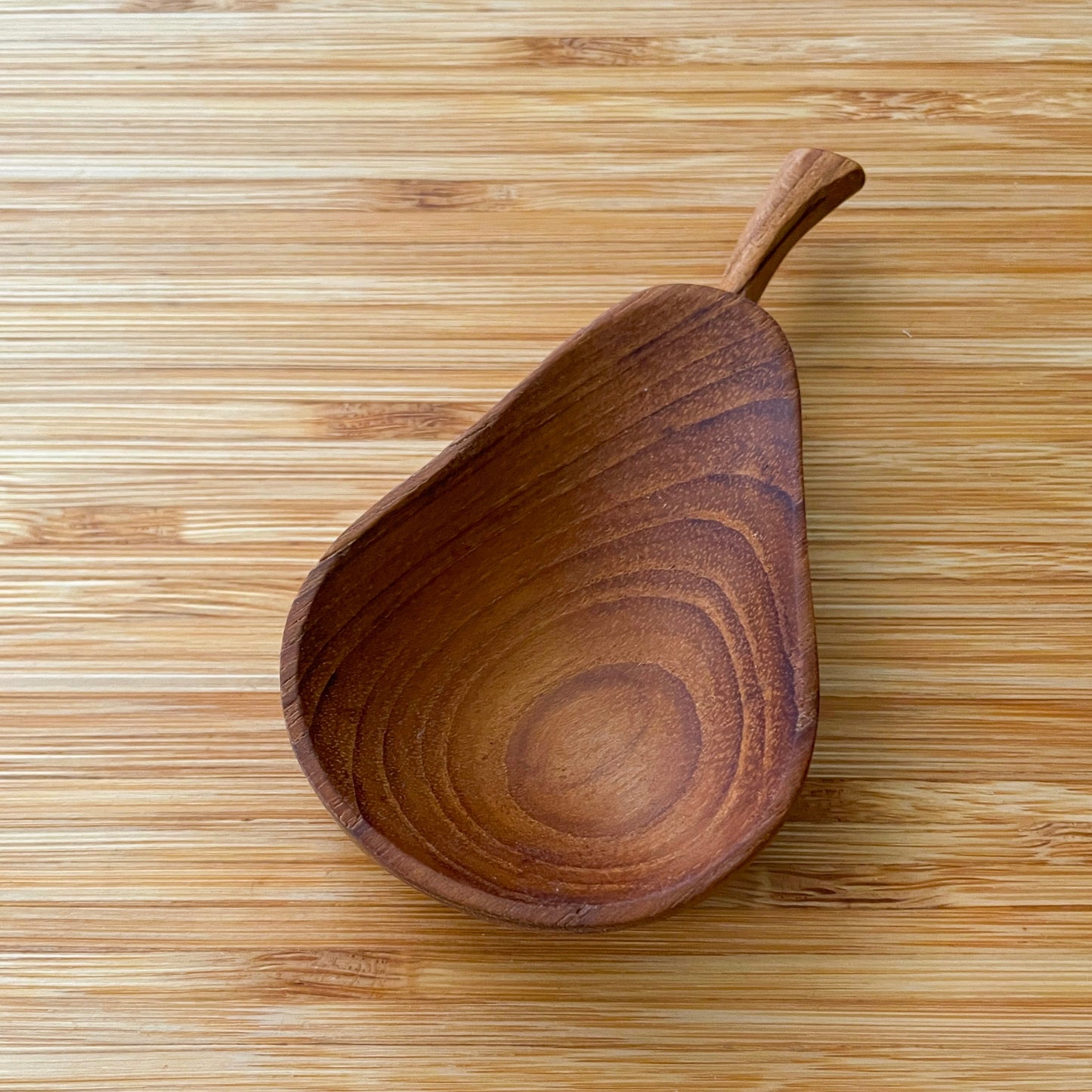 Wood Plate Pear #2/天然木 プレート 小物入れ チークウッド
