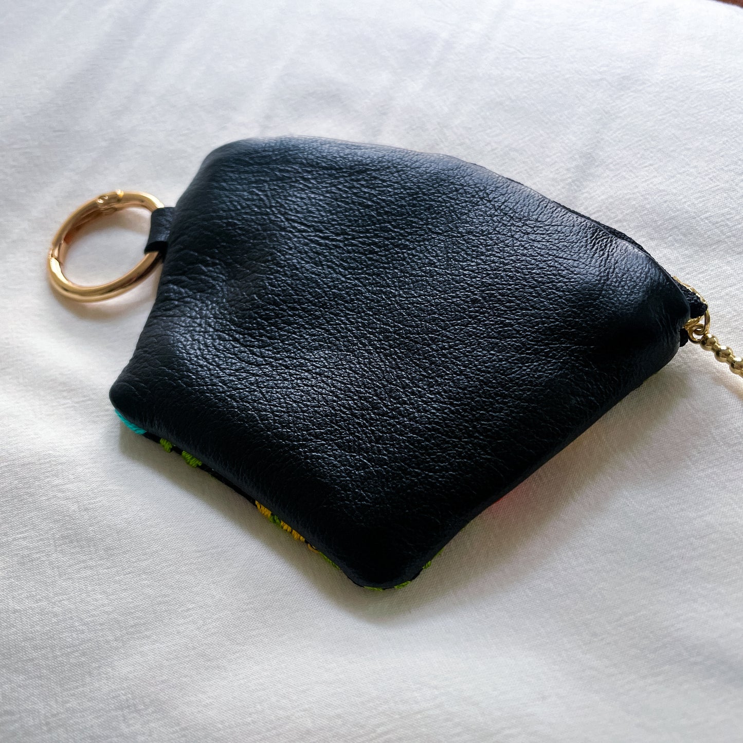Mexican Embroidery Mini Pouch #2/メキシコ刺繍 サンアントニーノ ポーチ airpods ケース