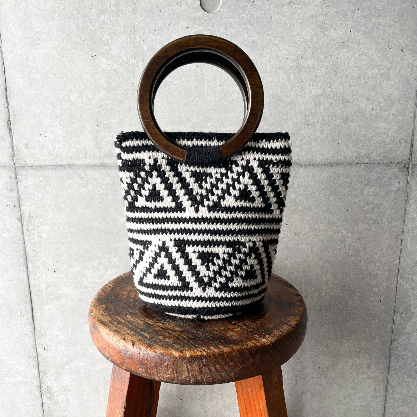 Remake Crochet Bag (S) #2/グアテマラクロシェバッグ Sサイズ