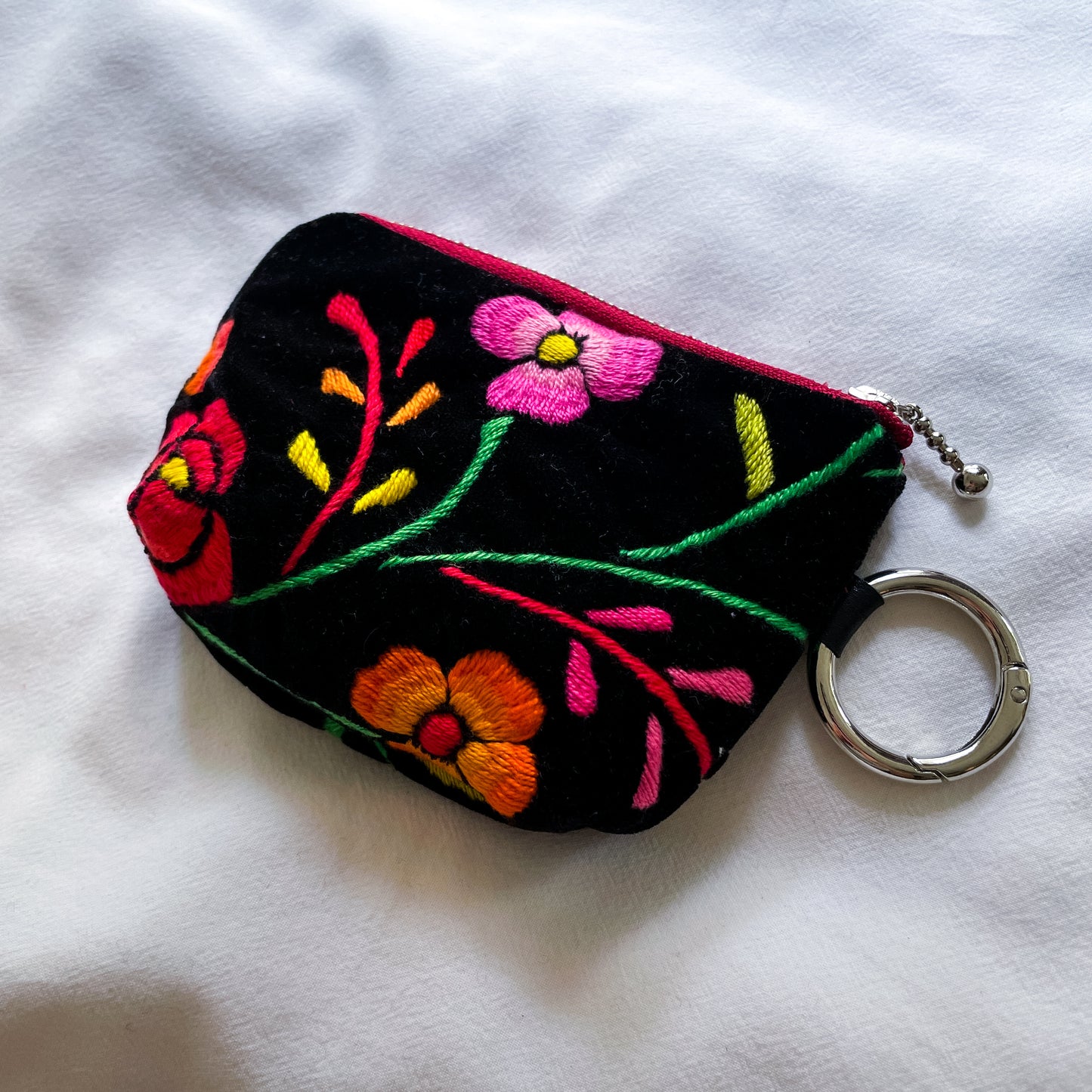 Oaxaca Embroidery Mini Pouch #4/メキシコ刺繍 オアハカ ポーチ