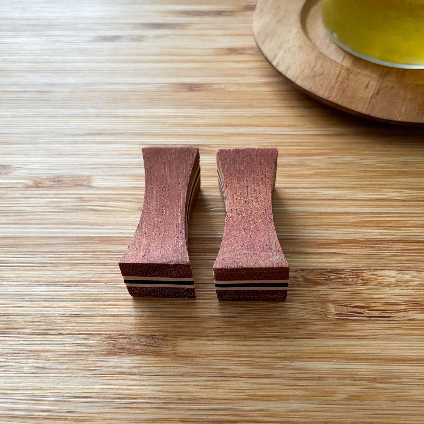 Wood Chopsticks Rest #3/箸置き 天然木 チーク 寄木細工