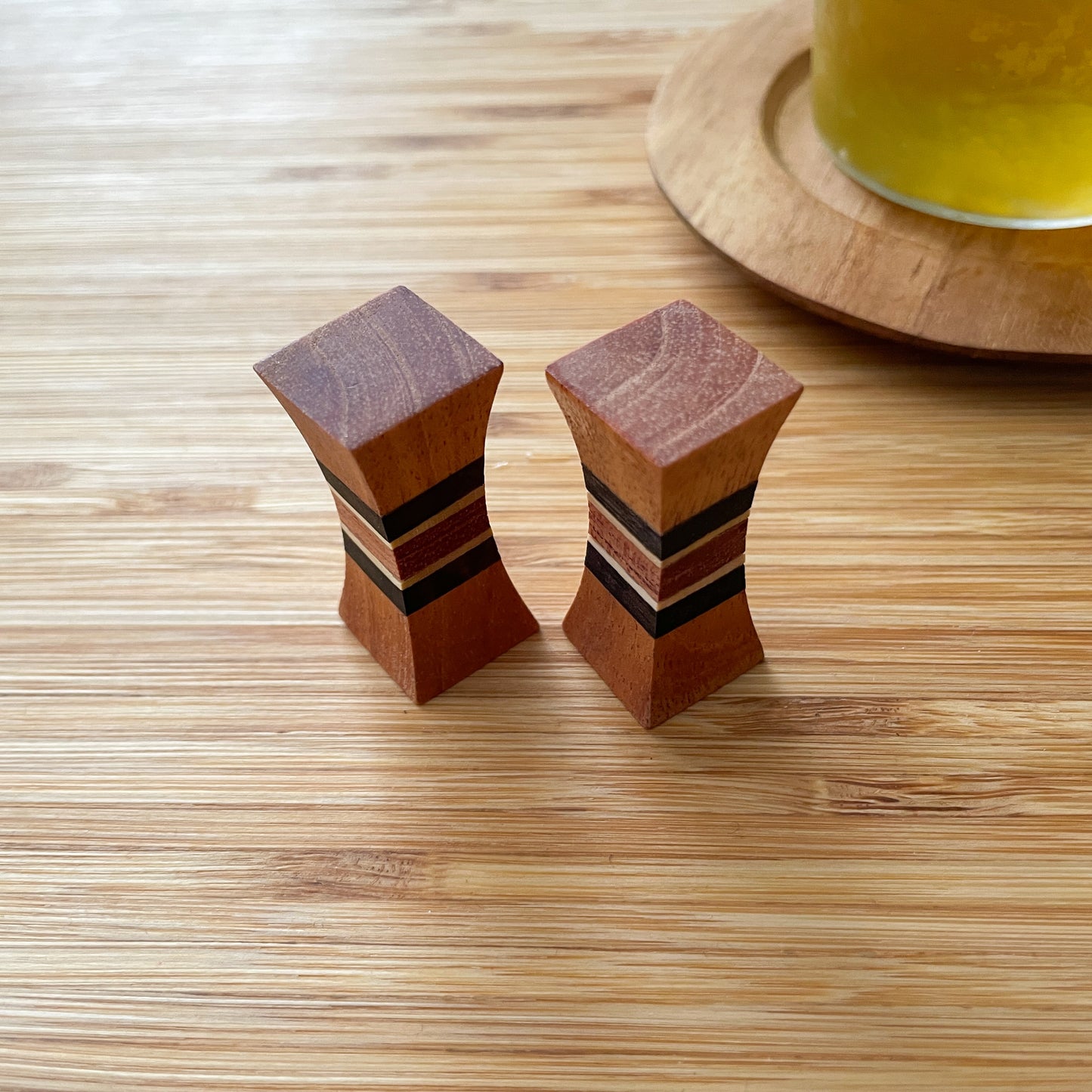 Wood Chopsticks Rest #1/箸置き 天然木 チーク 寄木細工