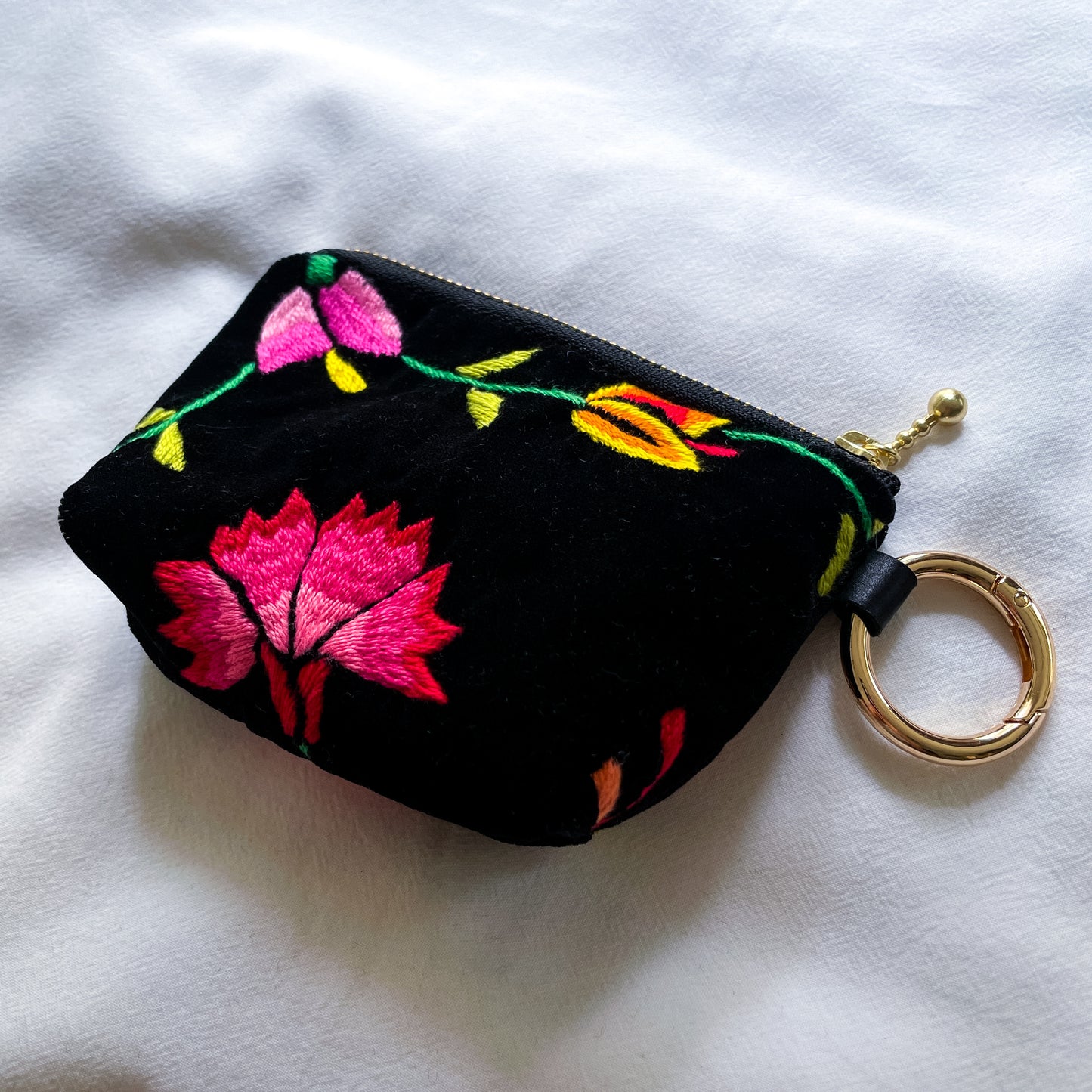 Oaxaca Embroidery Mini Pouch #5/メキシコ刺繍 オアハカ ポーチ