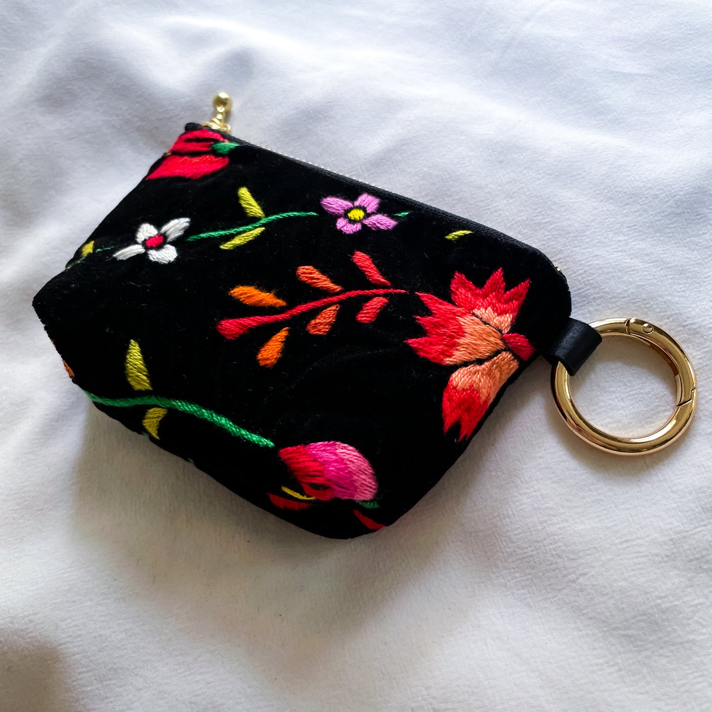 Oaxaca Embroidery Mini Pouch #2/メキシコ刺繍 オアハカ ポーチ