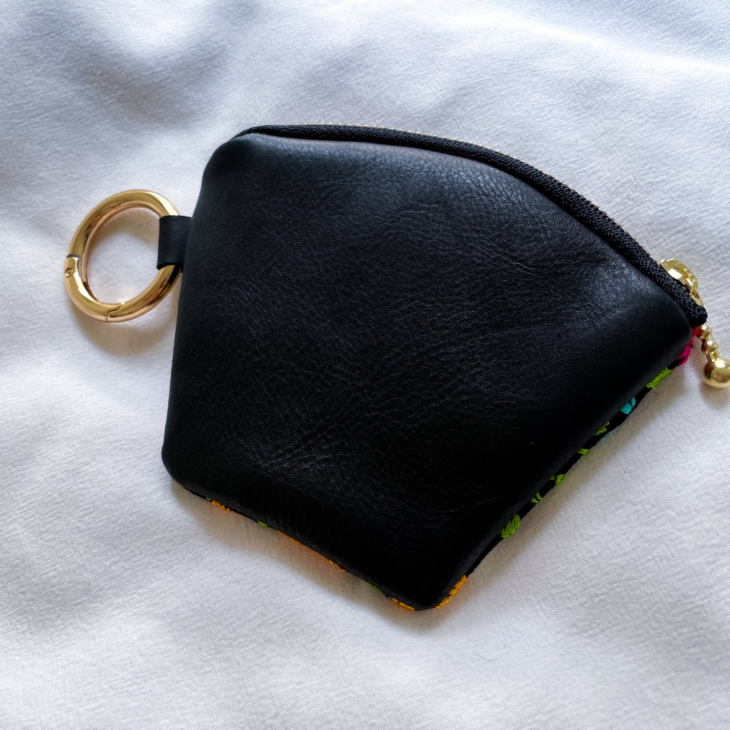 Mexican Embroidery Mini Pouch #5/メキシコ刺繍 サンアントニーノ ポーチ airpods ケース