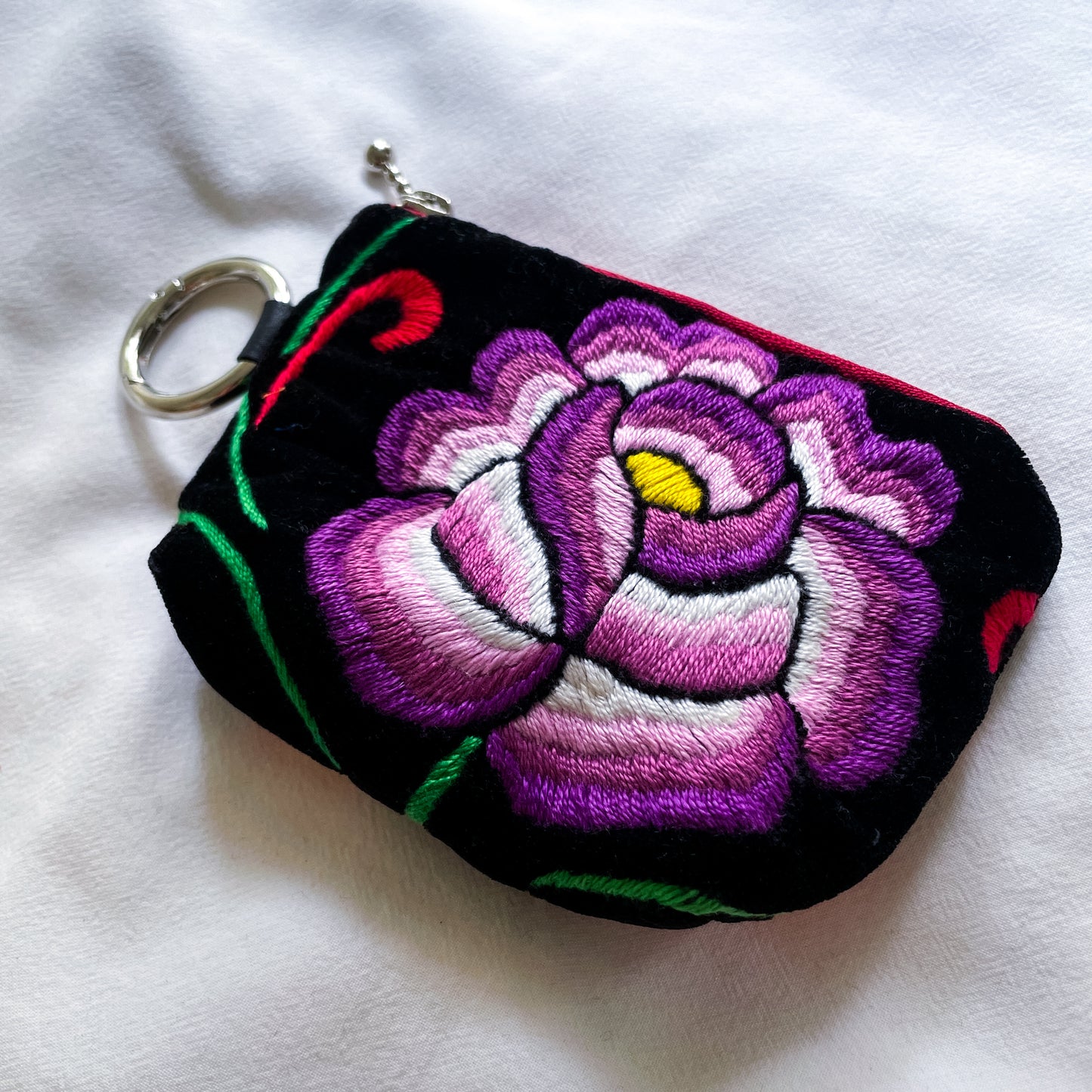 Oaxaca Embroidery Mini Pouch #4/メキシコ刺繍 オアハカ ポーチ