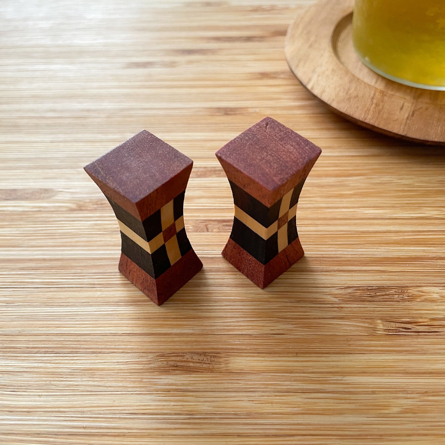Wood Chopsticks Rest #4/箸置き 天然木 チーク 寄木細工