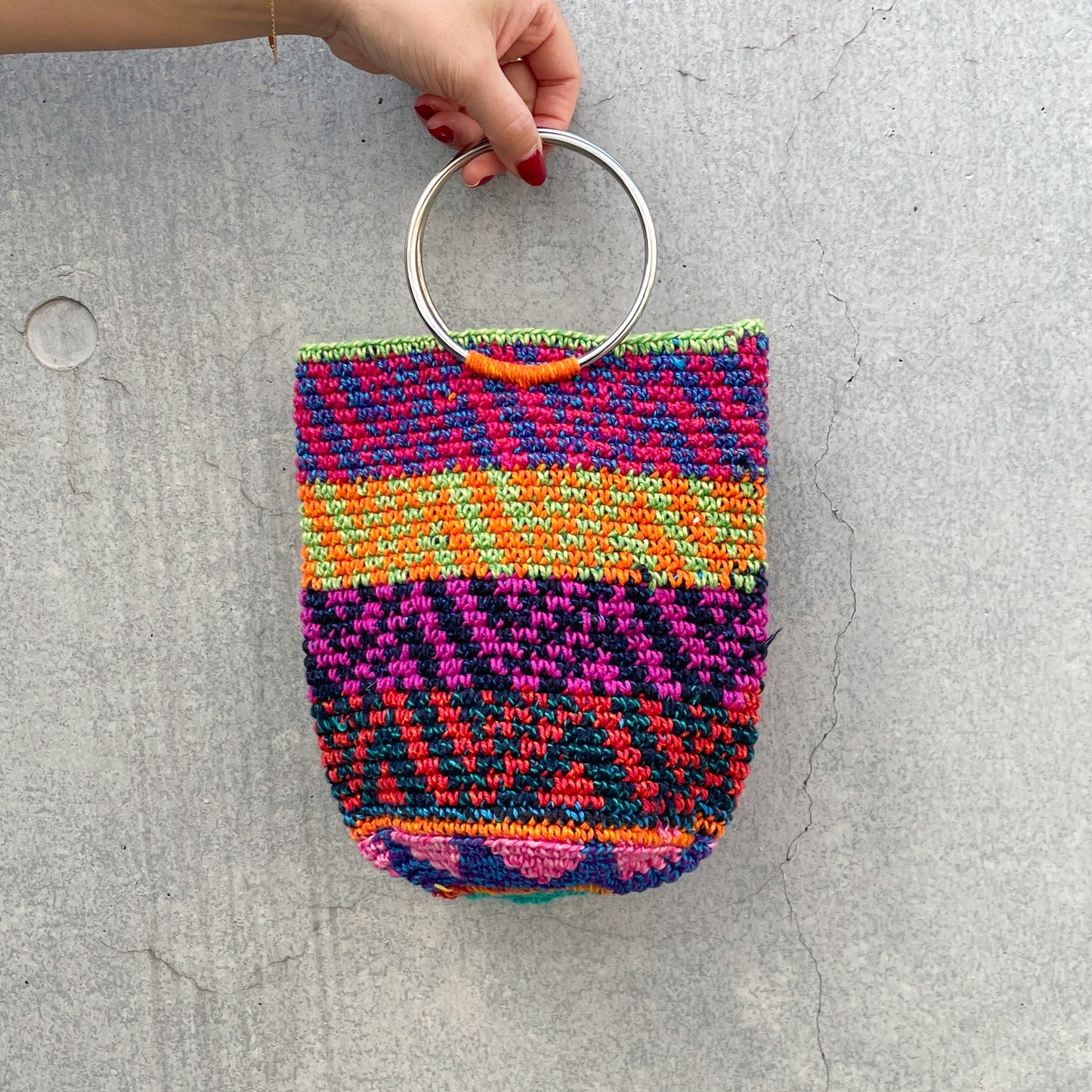 Remake Crochet Bag (S) #5/グアテマラクロシェバッグ Sサイズ