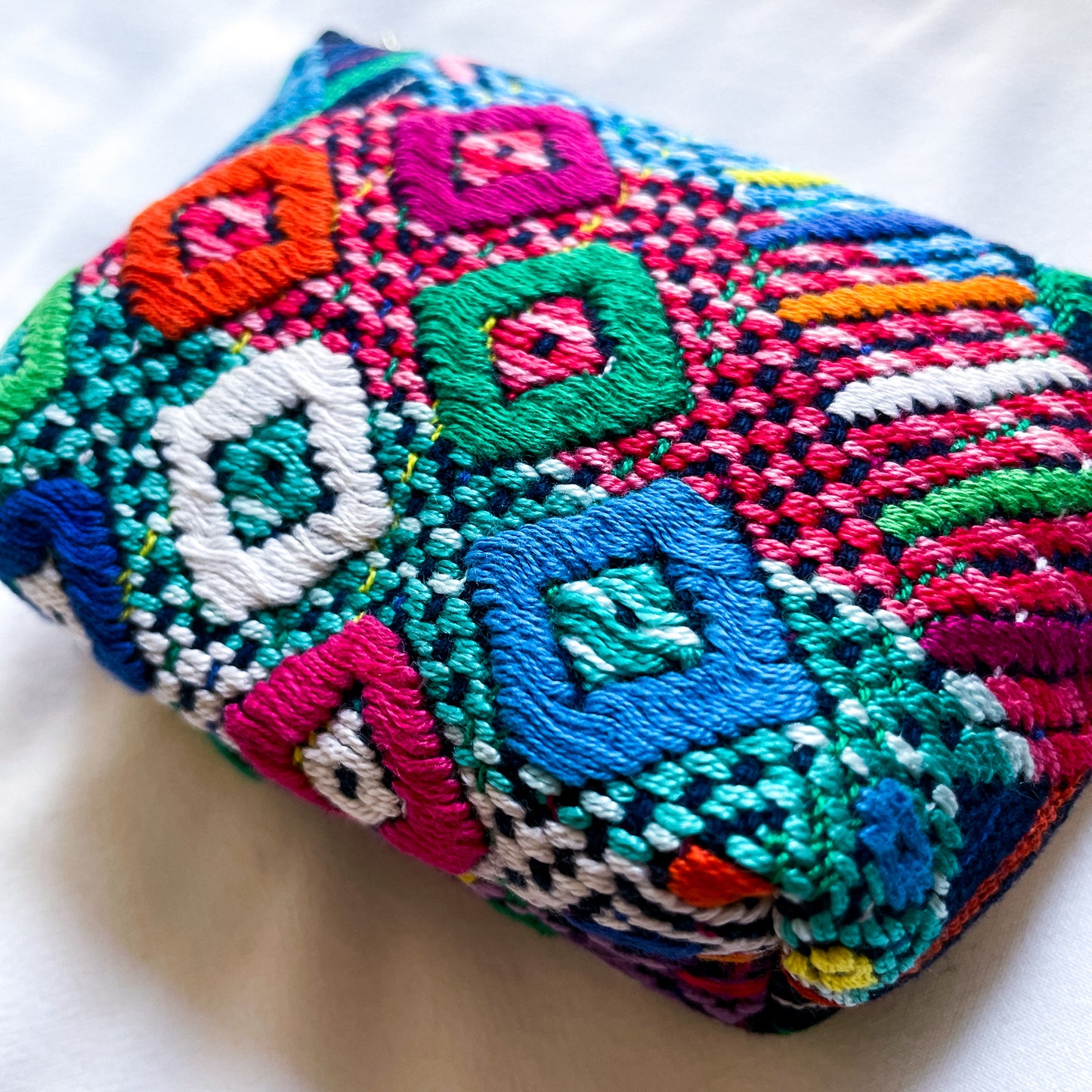 Huipil Mini Pouch #4/グアテマラ ウィピル ポーチ AirPods ケース