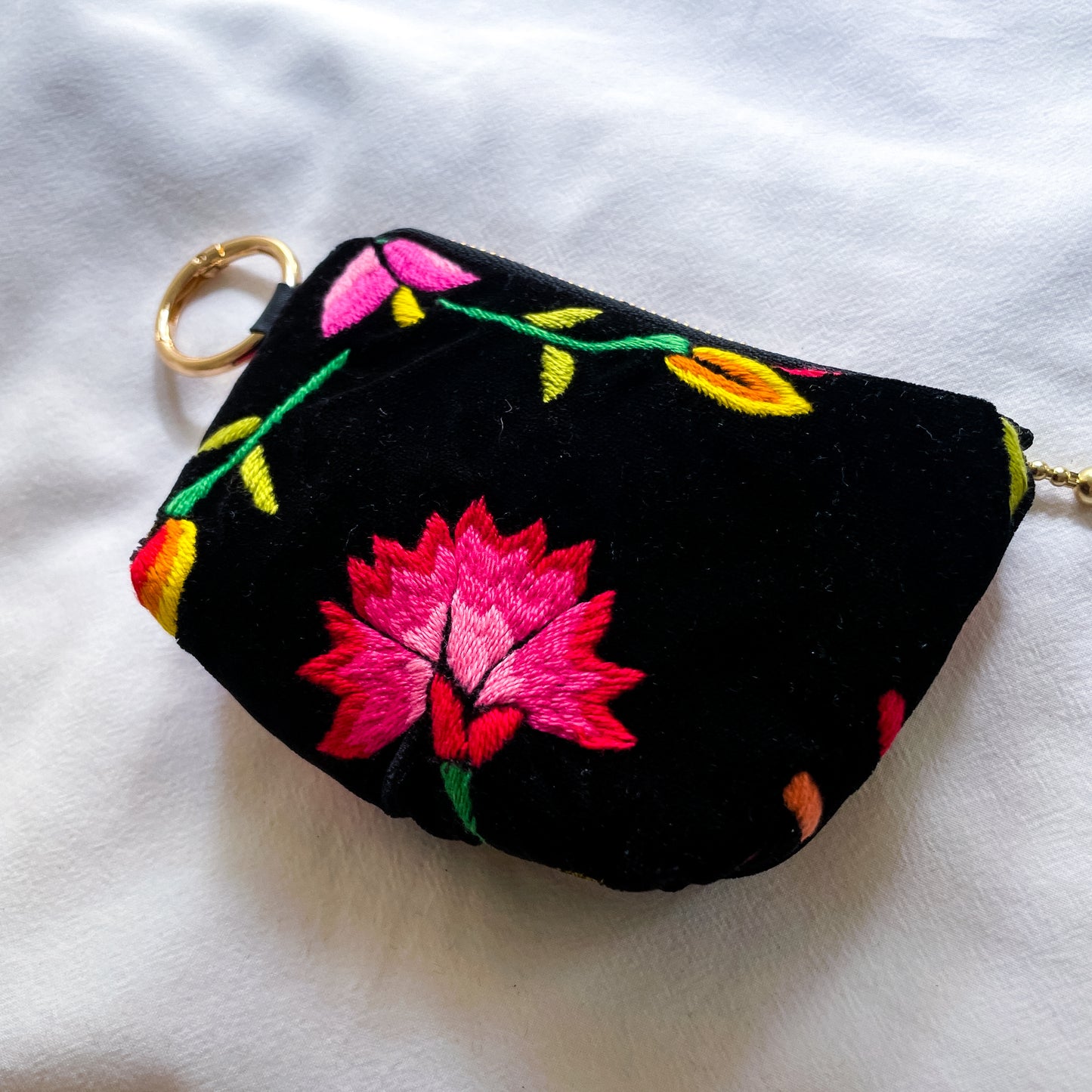 Oaxaca Embroidery Mini Pouch #3/メキシコ刺繍 オアハカ ポーチ