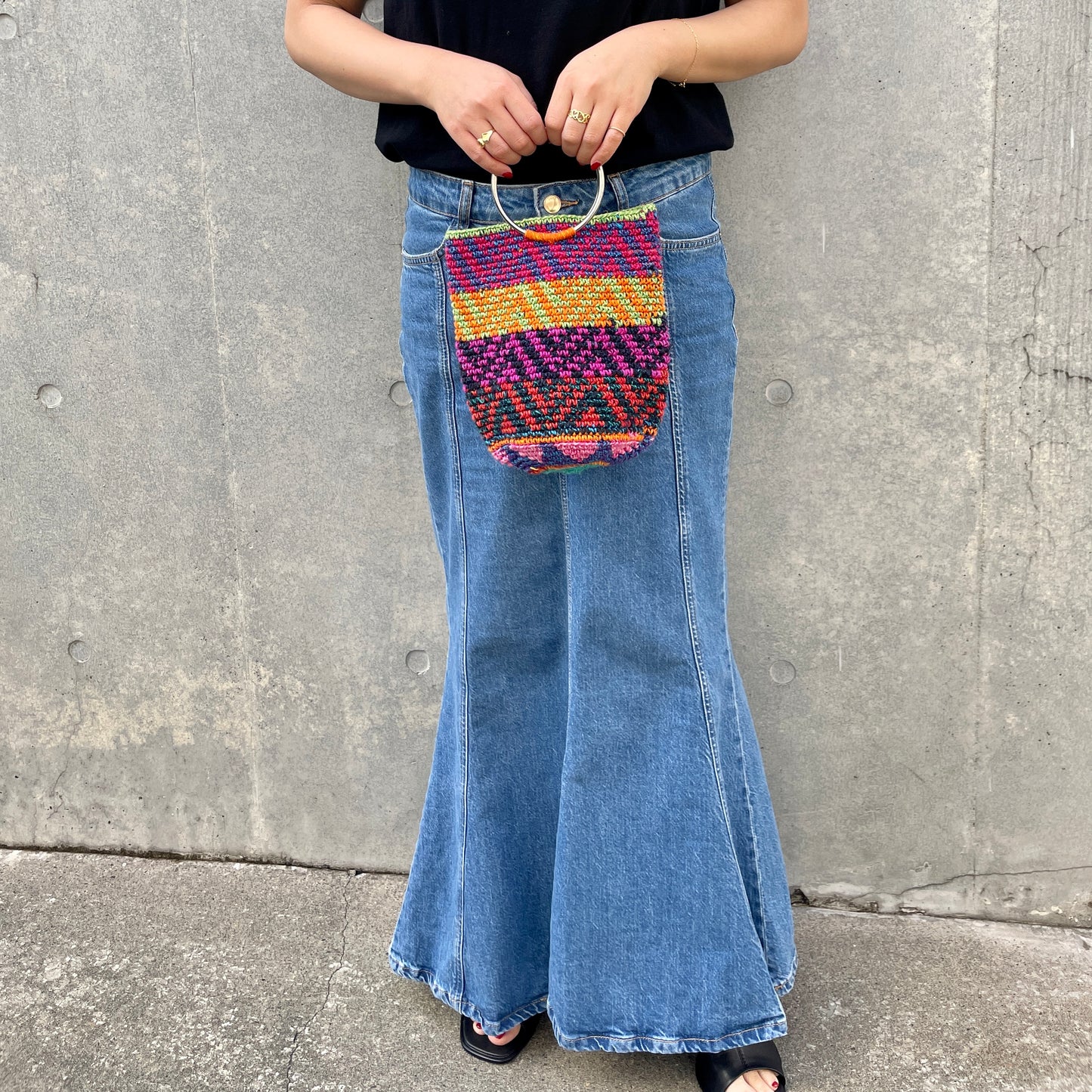 Remake Crochet Bag (S) #5/グアテマラクロシェバッグ Sサイズ
