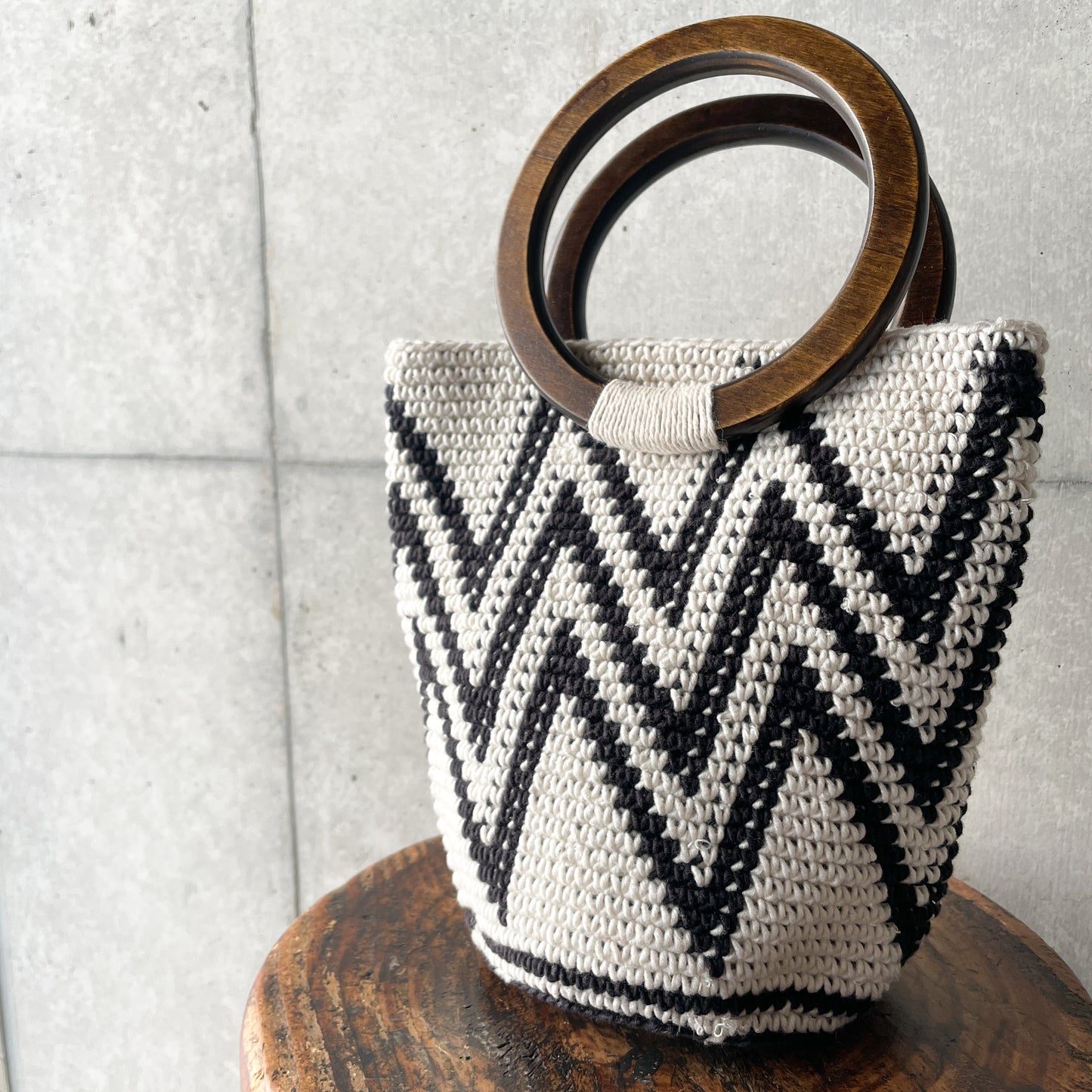 Remake Crochet Bag (S) #1/グアテマラクロシェバッグ Sサイズ