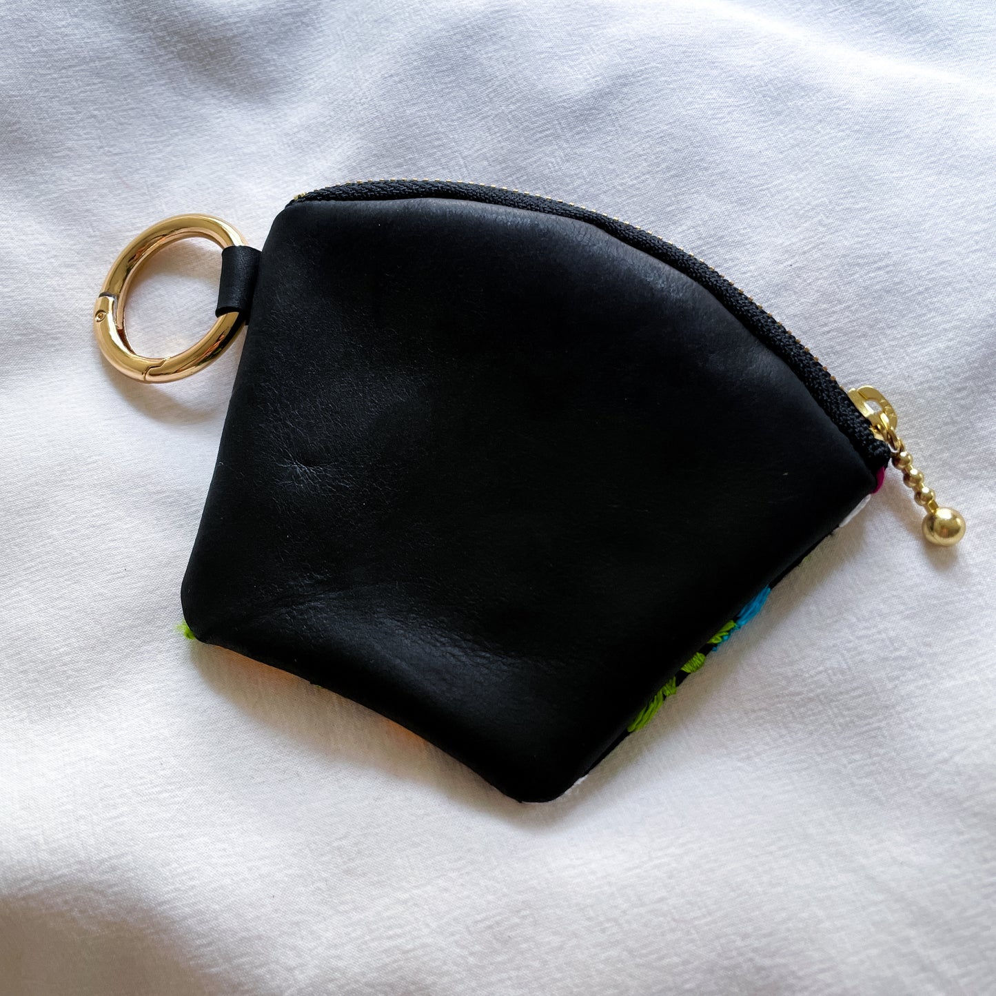 Mexican Embroidery Mini Pouch #7/メキシコ刺繍 サンアントニーノ ポーチ airpods ケース