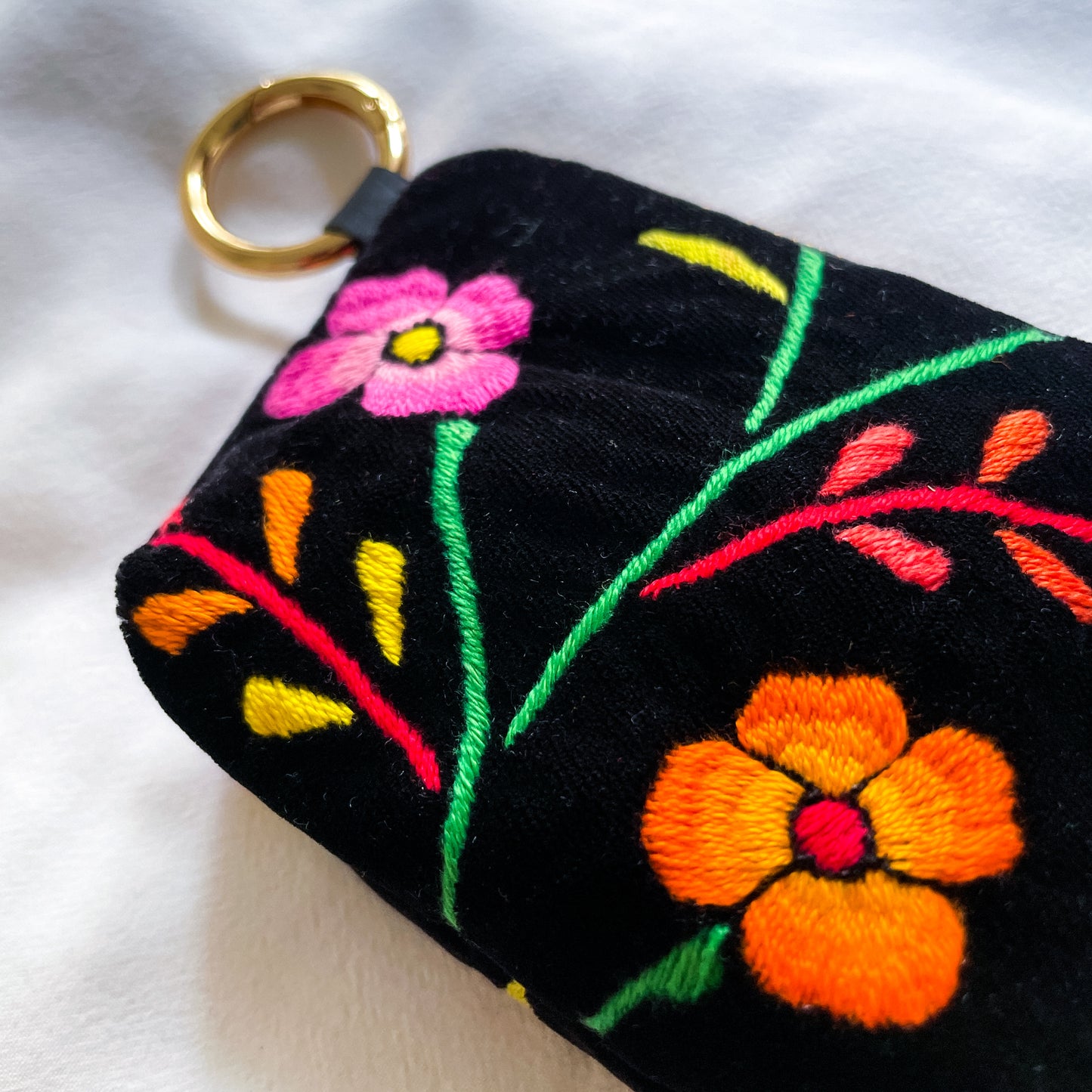 Oaxaca Embroidery Mini Pouch #2/メキシコ刺繍 オアハカ ポーチ