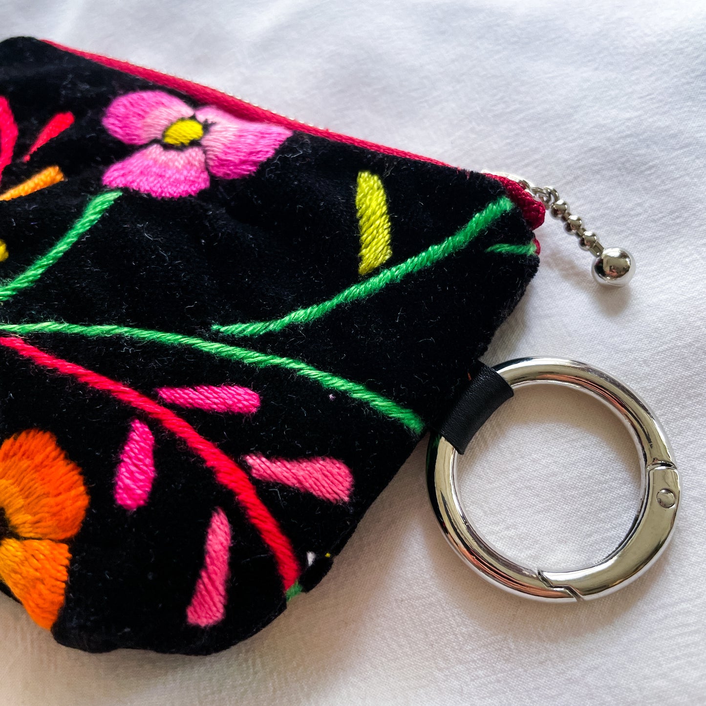 Oaxaca Embroidery Mini Pouch #4/メキシコ刺繍 オアハカ ポーチ