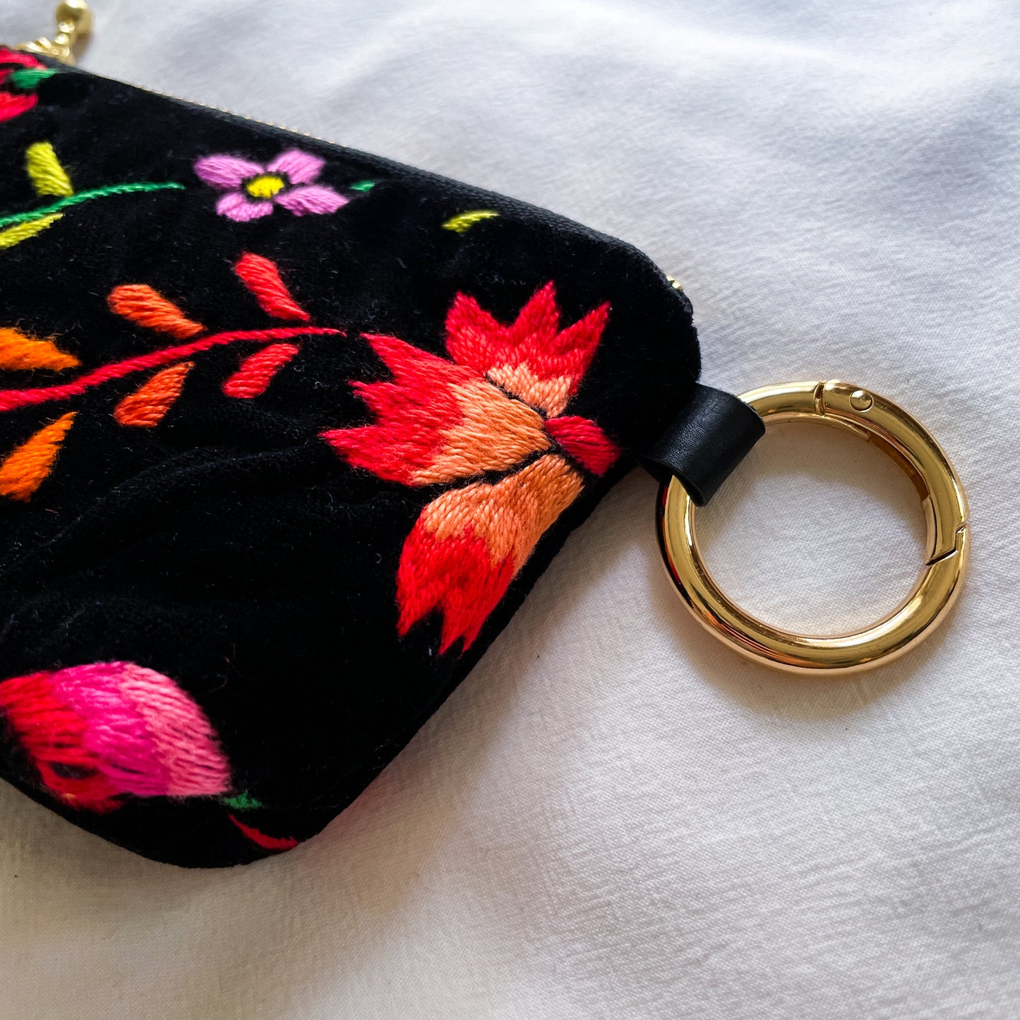Oaxaca Embroidery Mini Pouch #2/メキシコ刺繍 オアハカ ポーチ