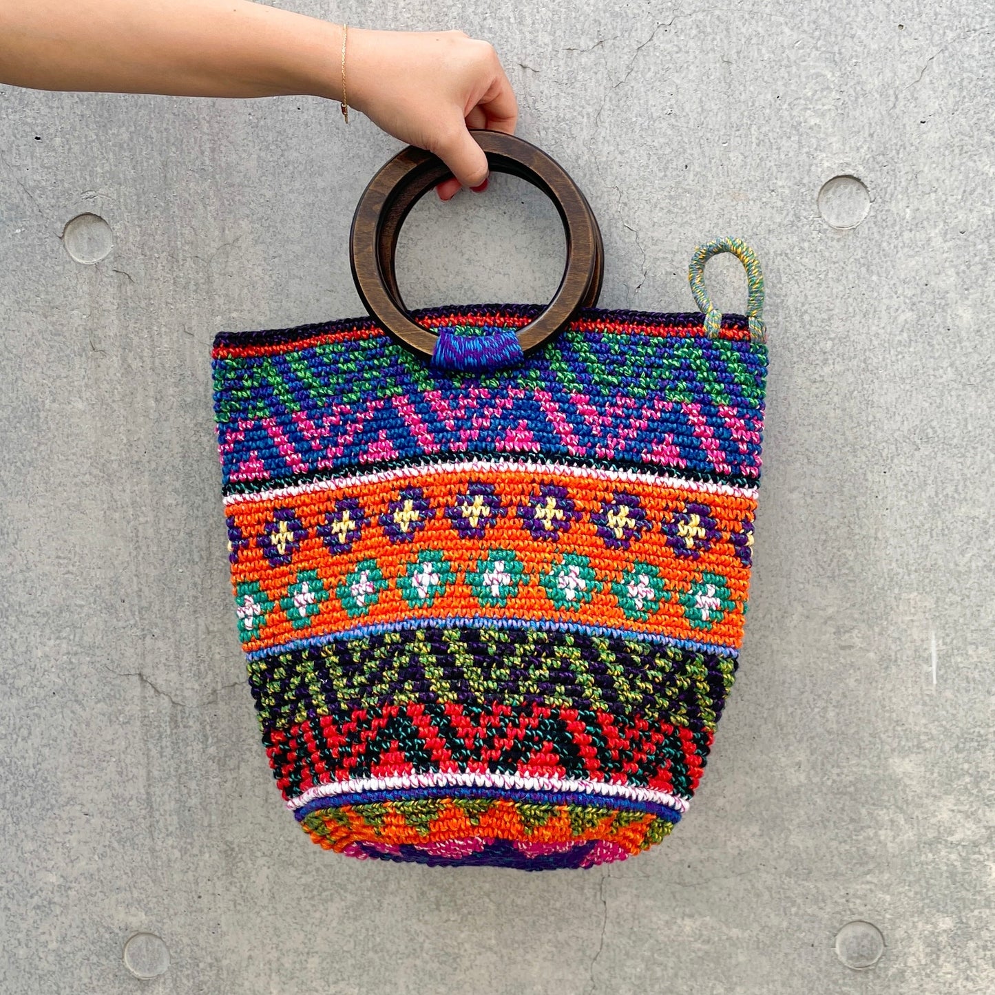 Remake Guatemalan Crochet Bag #2/グアテマラクロシェバッグ Mサイズ