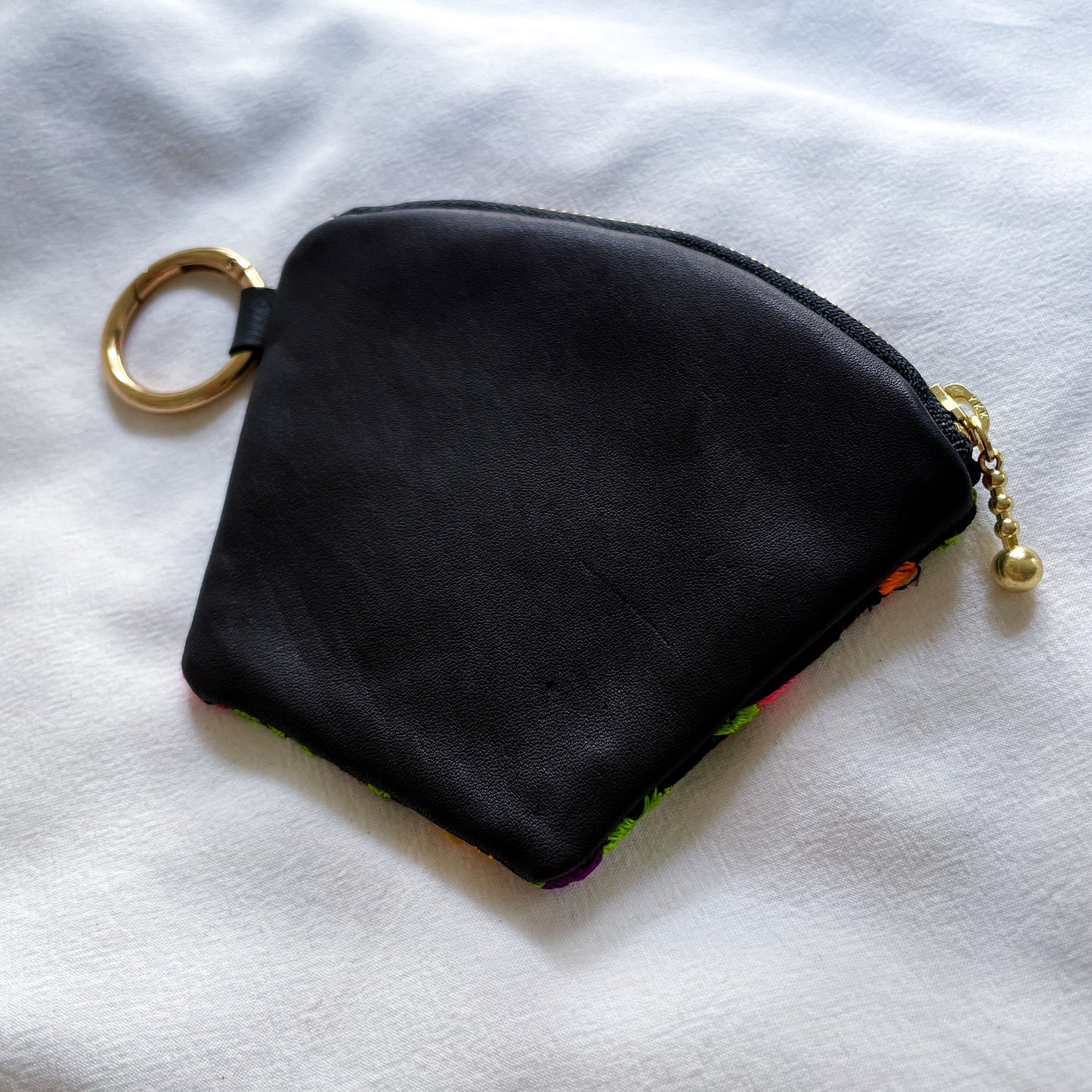 Mexican Embroidery Mini Pouch #9/メキシコ刺繍 サンアントニーノ ポーチ airpods ケース