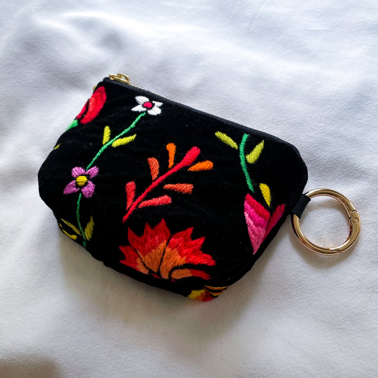 Oaxaca Embroidery Mini Pouch #3/メキシコ刺繍 オアハカ ポーチ