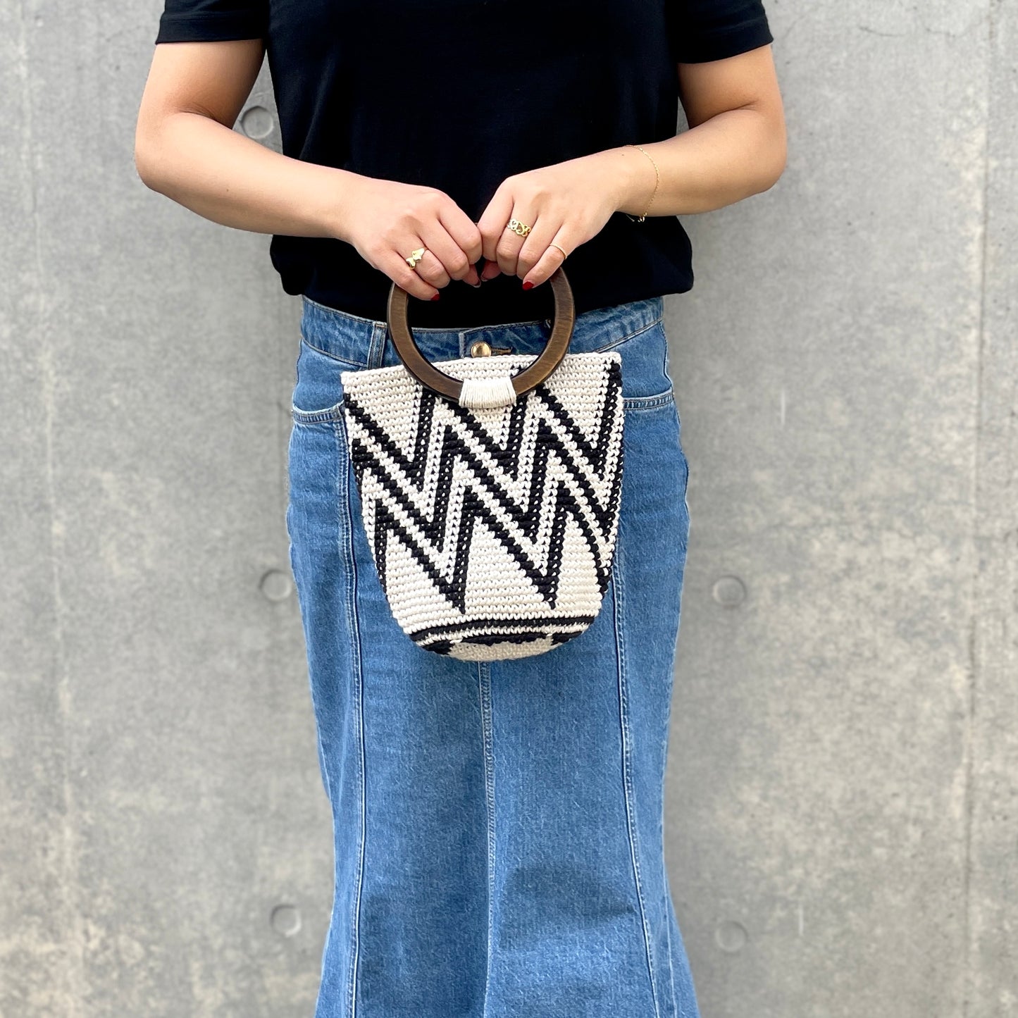 Remake Crochet Bag (S) #1/グアテマラクロシェバッグ Sサイズ