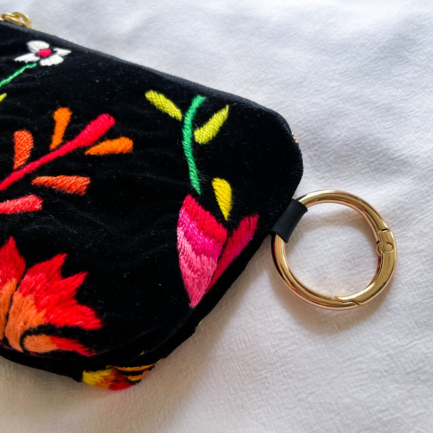 Oaxaca Embroidery Mini Pouch #3/メキシコ刺繍 オアハカ ポーチ