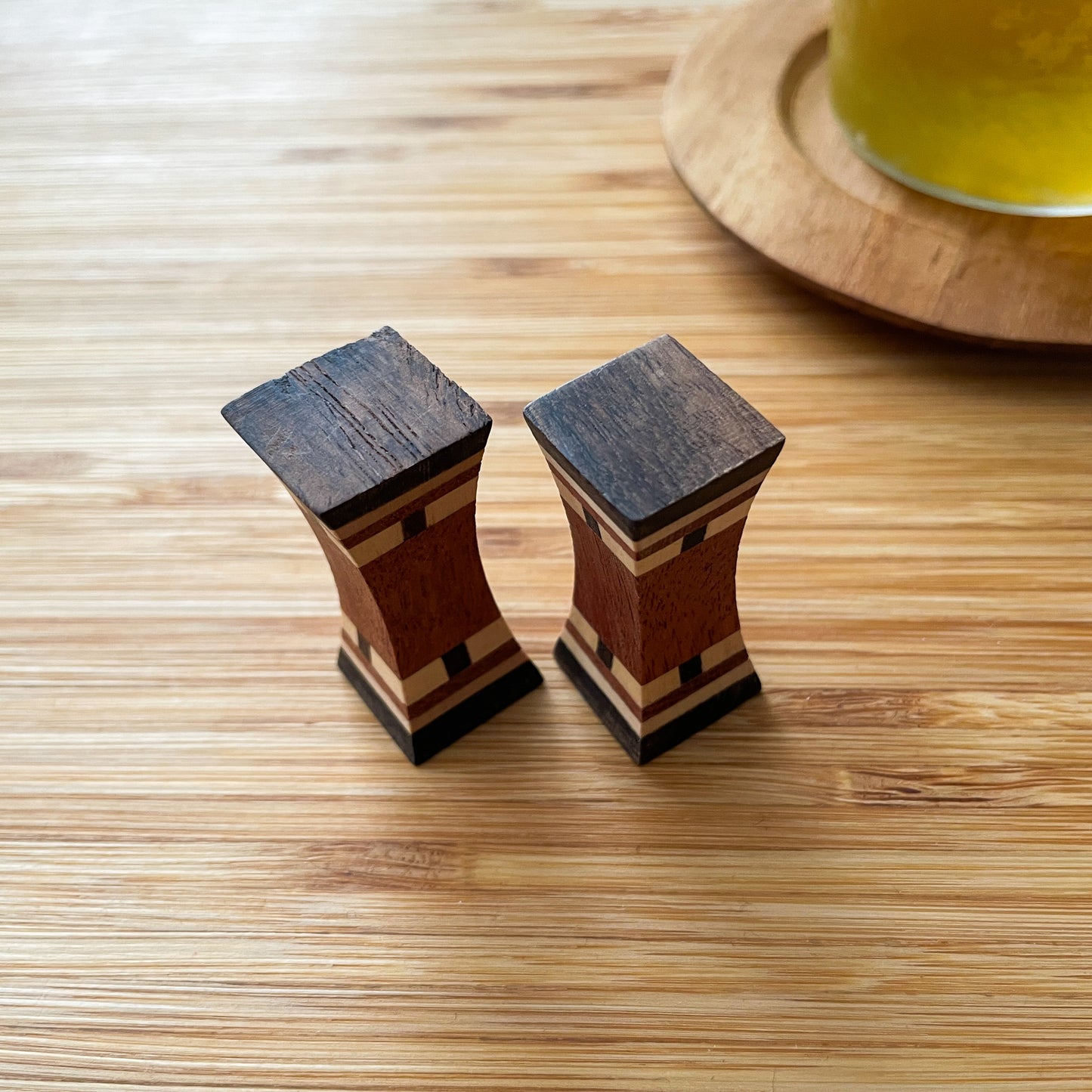 Wood Chopsticks Rest #2/箸置き 天然木 チーク 寄木細工