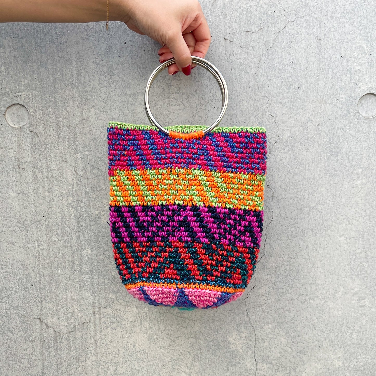 Remake Crochet Bag (S) #5/グアテマラクロシェバッグ Sサイズ