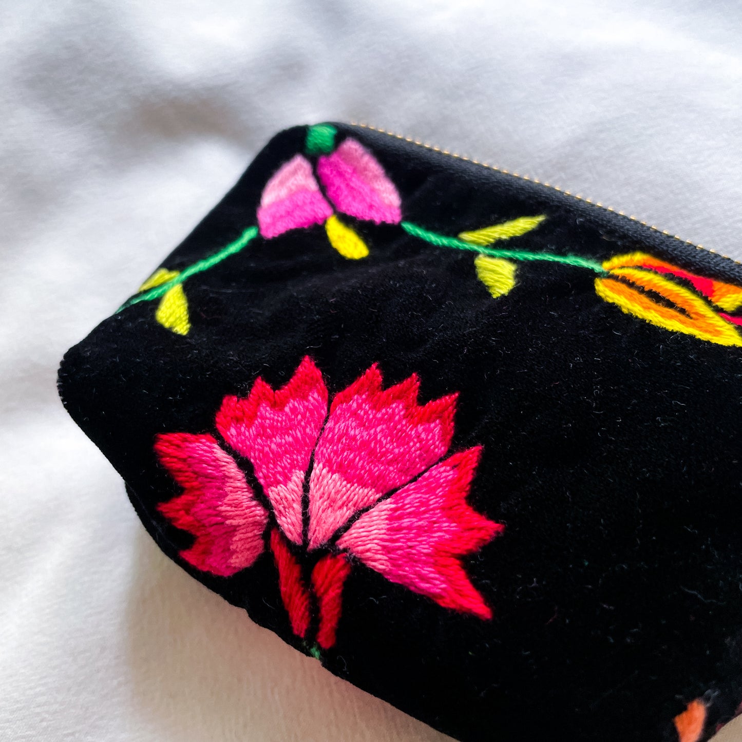 Oaxaca Embroidery Mini Pouch #5/メキシコ刺繍 オアハカ ポーチ