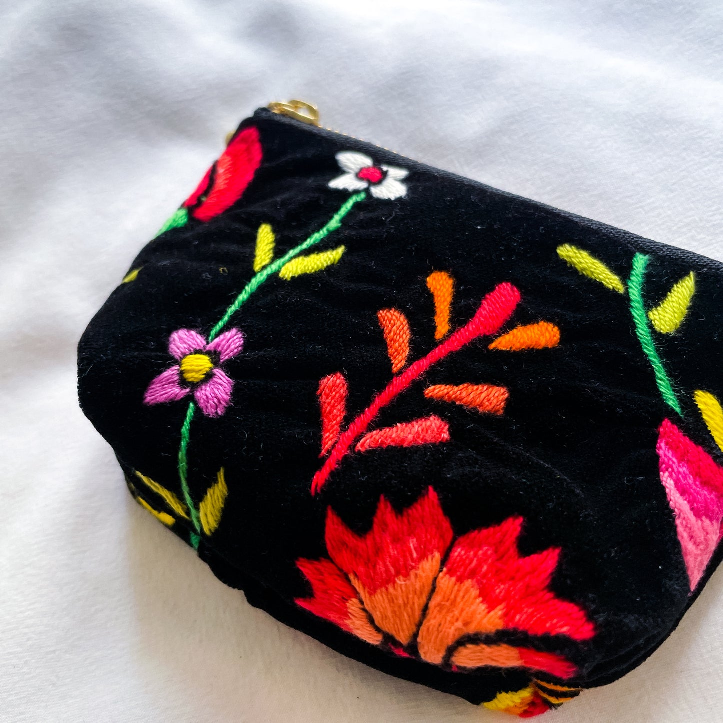Oaxaca Embroidery Mini Pouch #3/メキシコ刺繍 オアハカ ポーチ