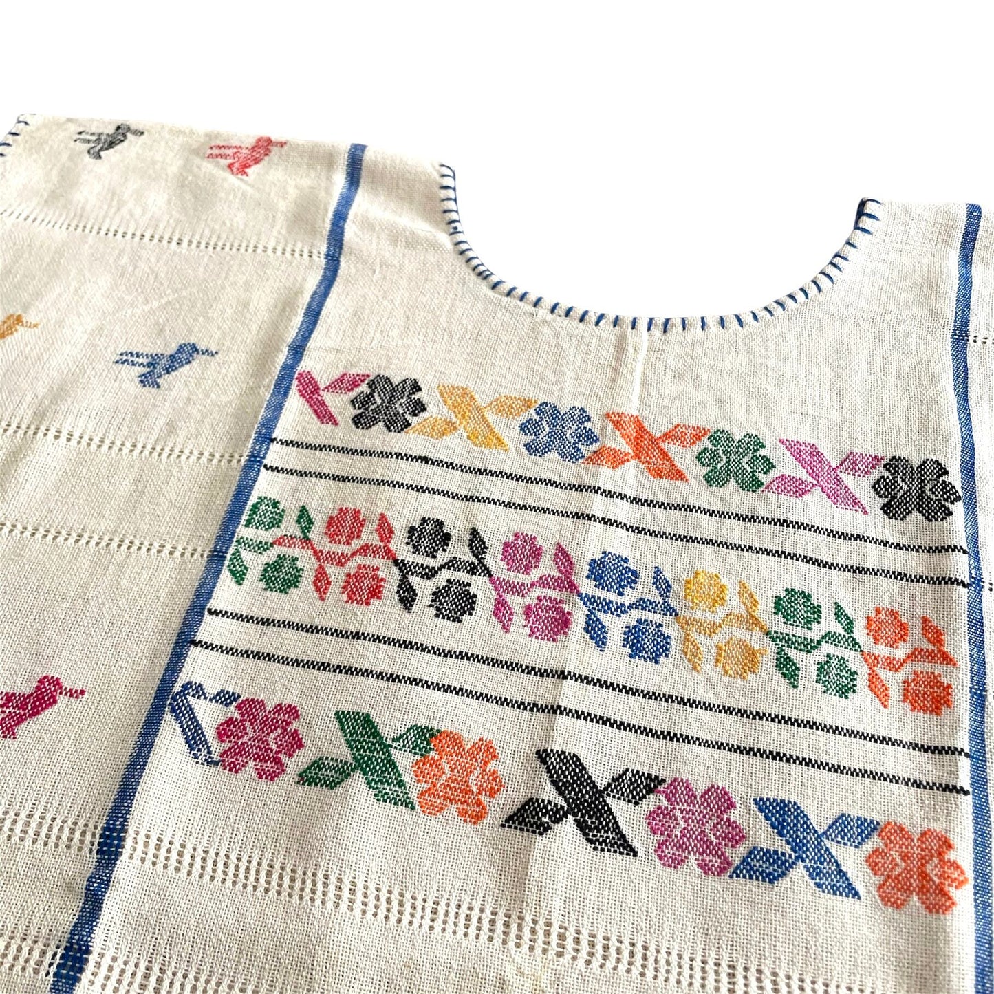Amuzgo Huipil Blouse B/メキシコ刺繍 ブラウス チュニック