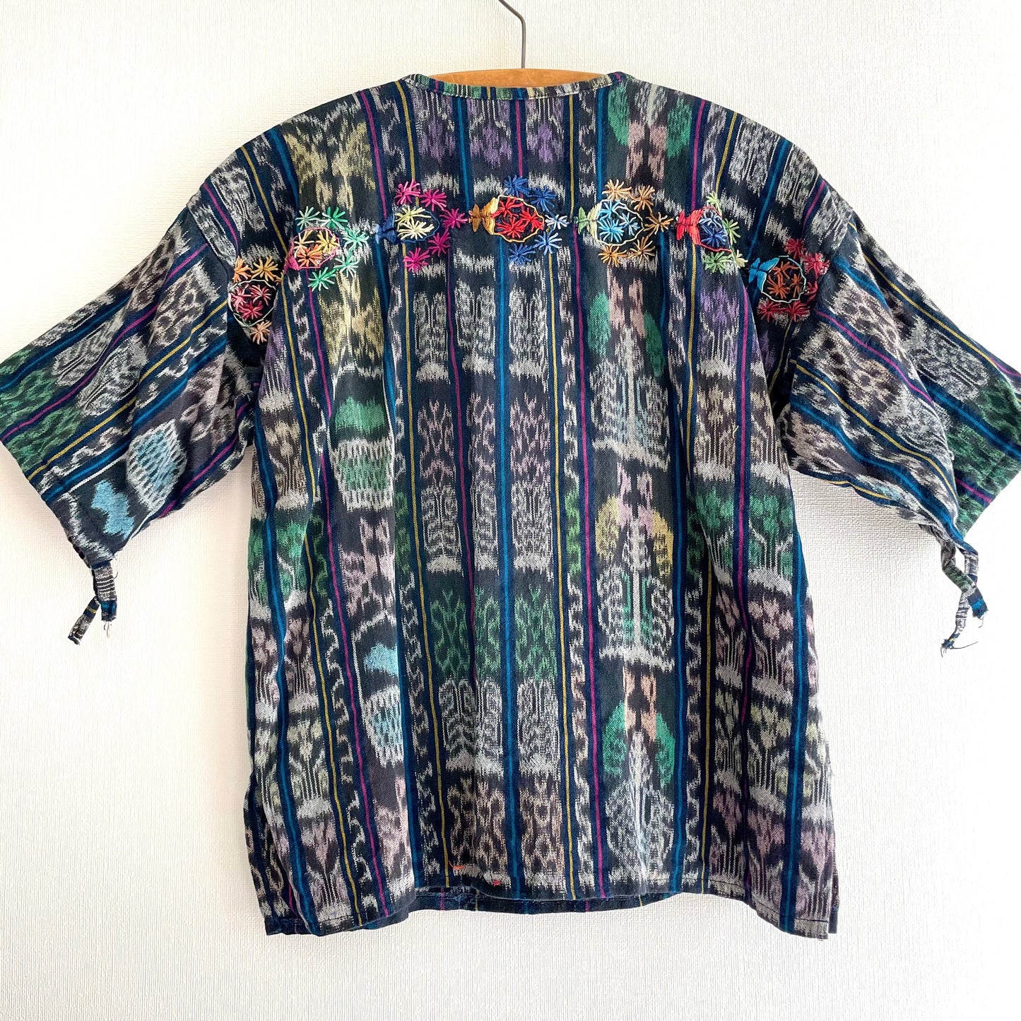 Huipil × Indigo Blouse Short Sleeve D/グアテマラ ウィピル 藍染 半袖ブラウス