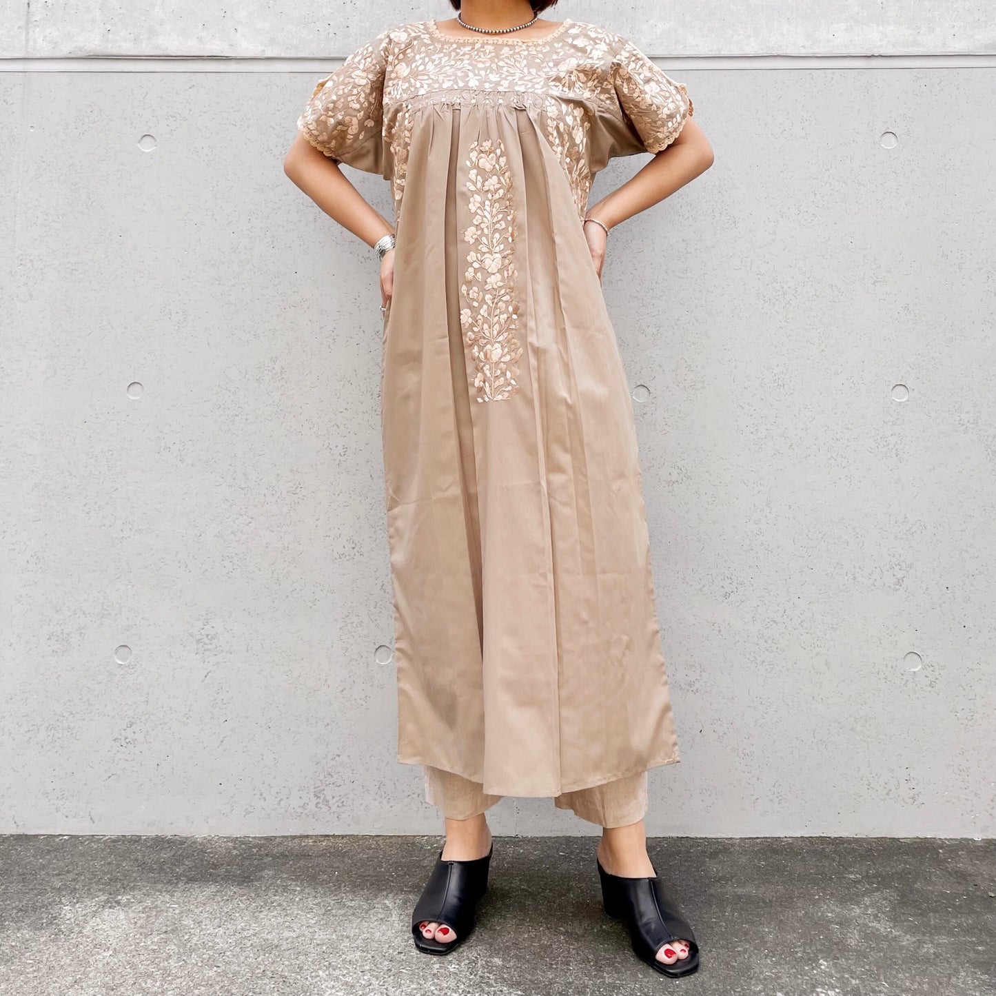 San Antonino Dress E/サンアントニーノ メキシコ刺繍 ワンピース