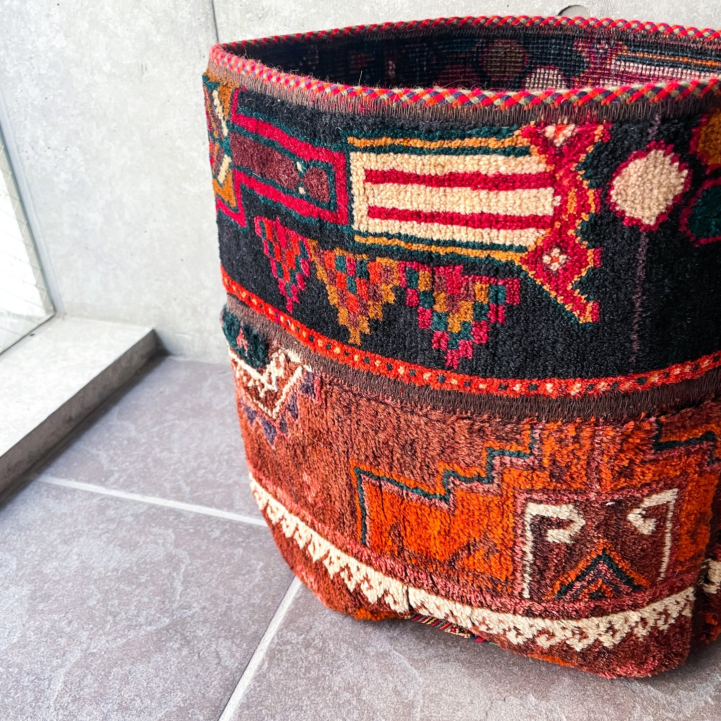 Trival Rug Pot (L) #2/トライバルラグ 絨毯 鉢カバー ポット