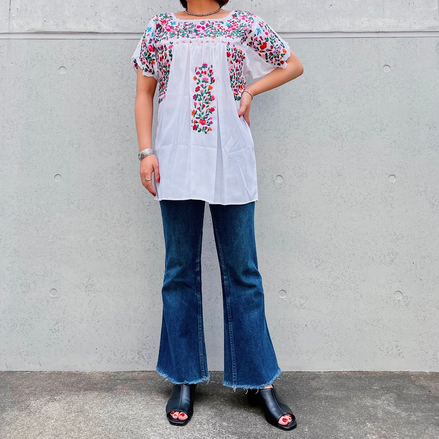 San Antonino Blouse C/サンアントニーノ メキシコ刺繍 ブラウス チュニック