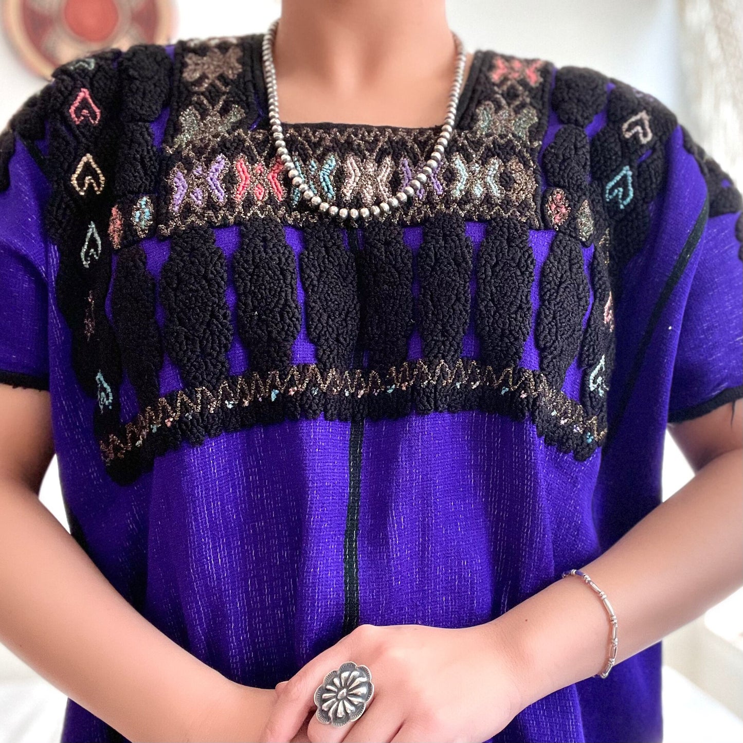 Mexican Huipil B/メキシコ ウィピル 刺繍 ブラウス 民族衣装