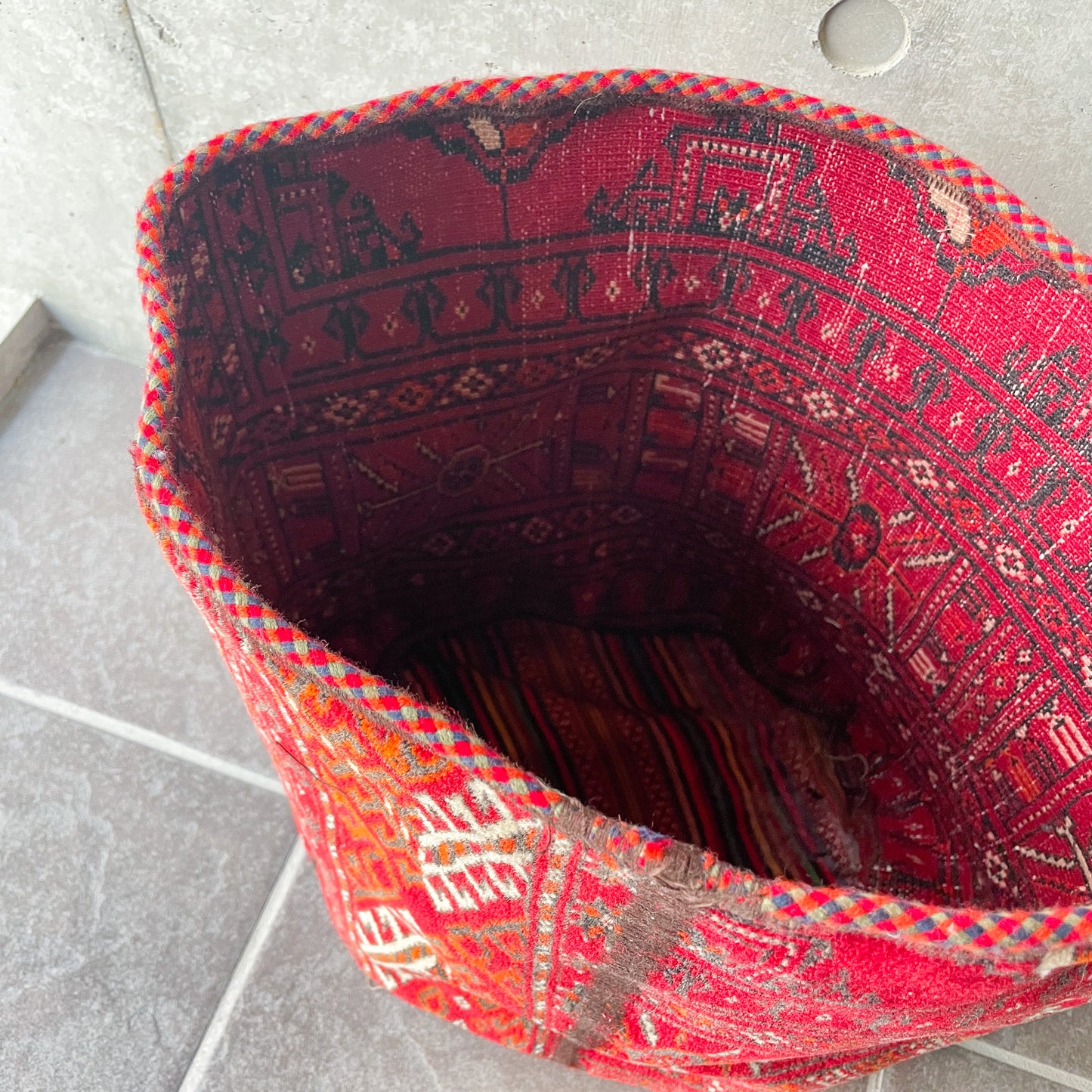 Trival Rug Pot (L) #1/トライバルラグ 絨毯 鉢カバー ポット