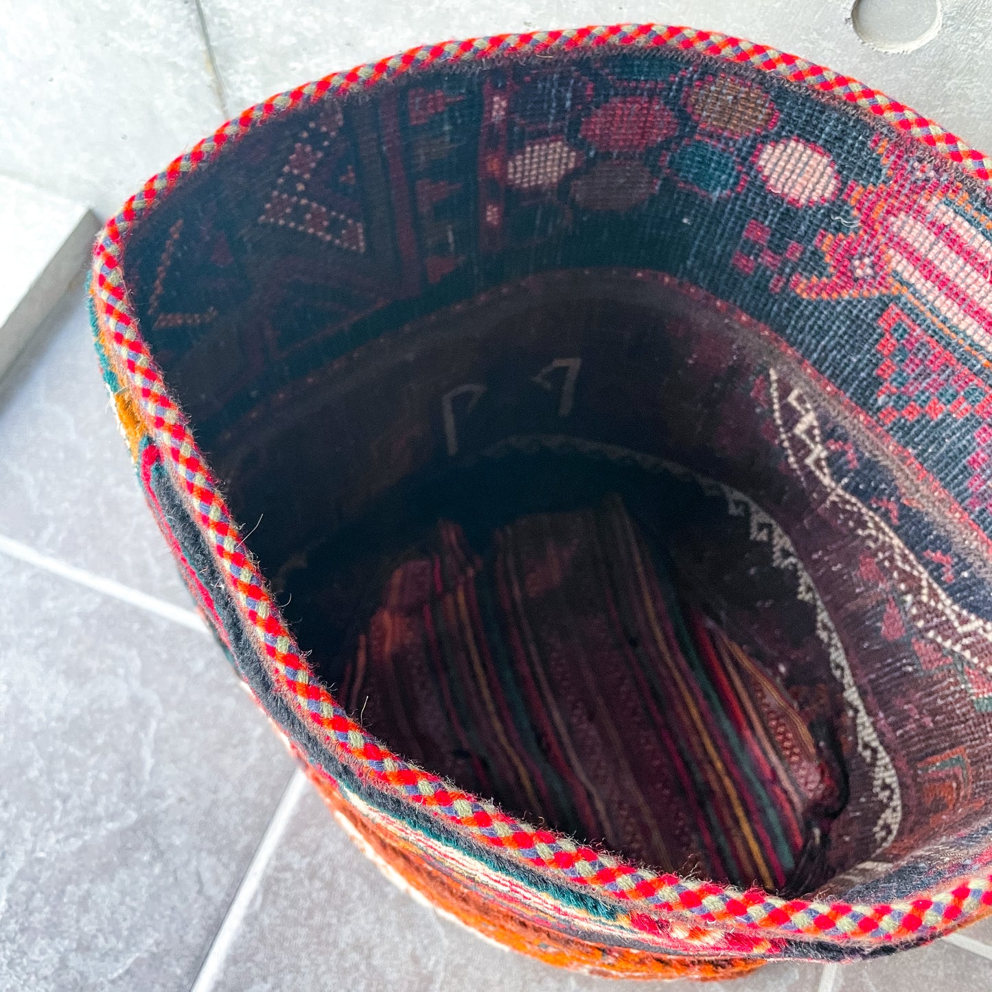 Trival Rug Pot (L) #2/トライバルラグ 絨毯 鉢カバー ポット