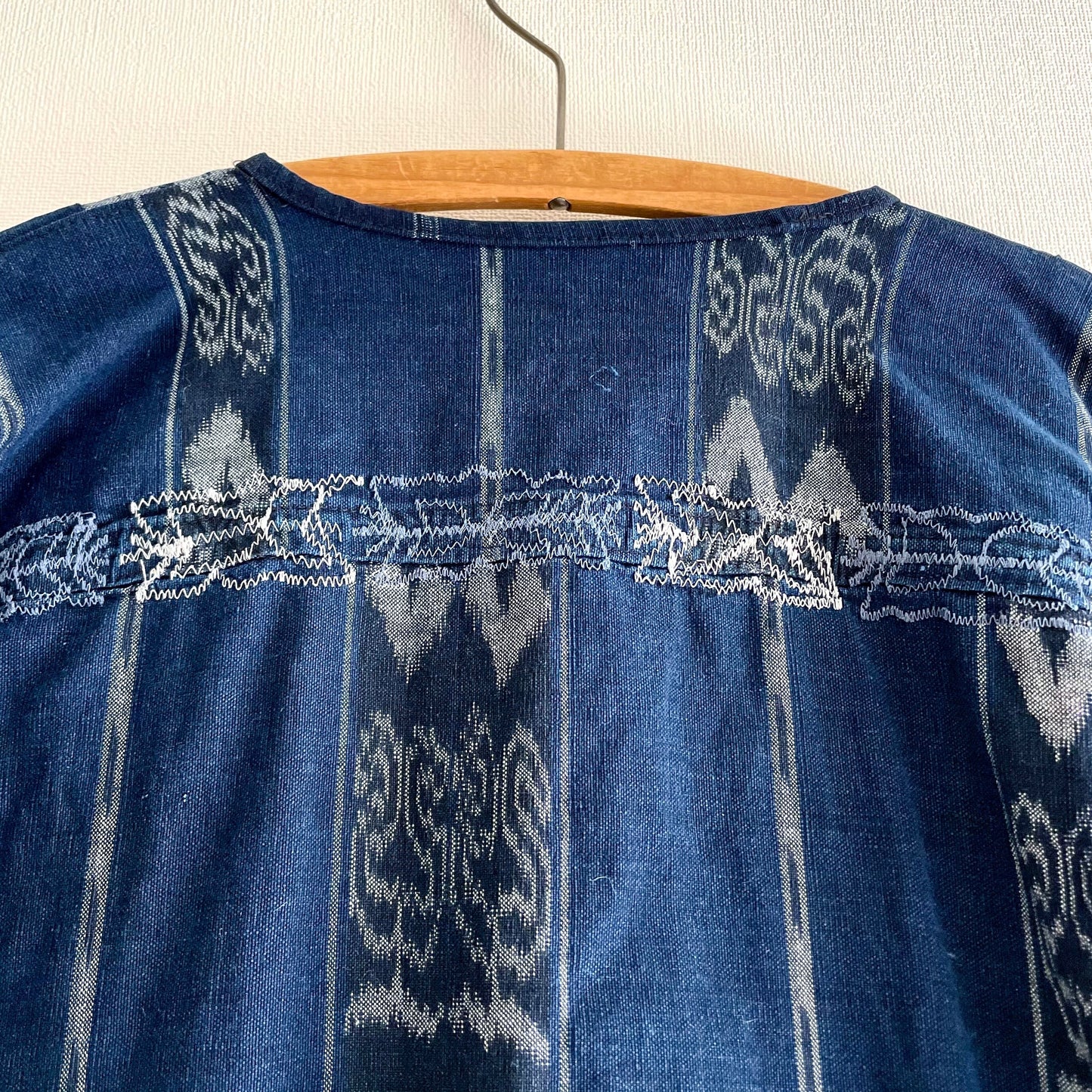 Huipil × Indigo Blouse Short Sleeve A/グアテマラ ウィピル 藍染 半袖ブラウス