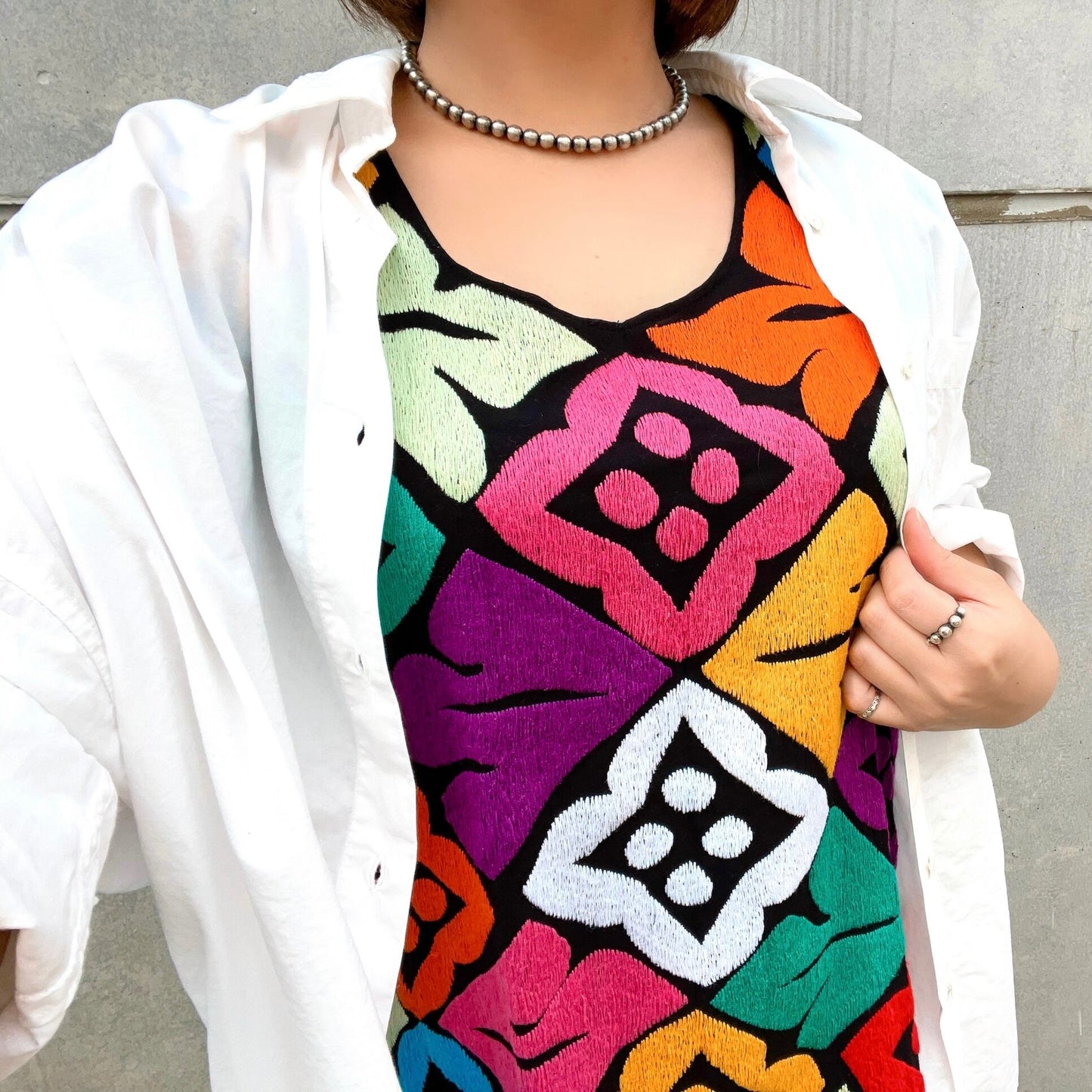 Tuxtepec Embroidely Blouse A/オアハカ トゥクステペック メキシコ刺繍 ブラウス