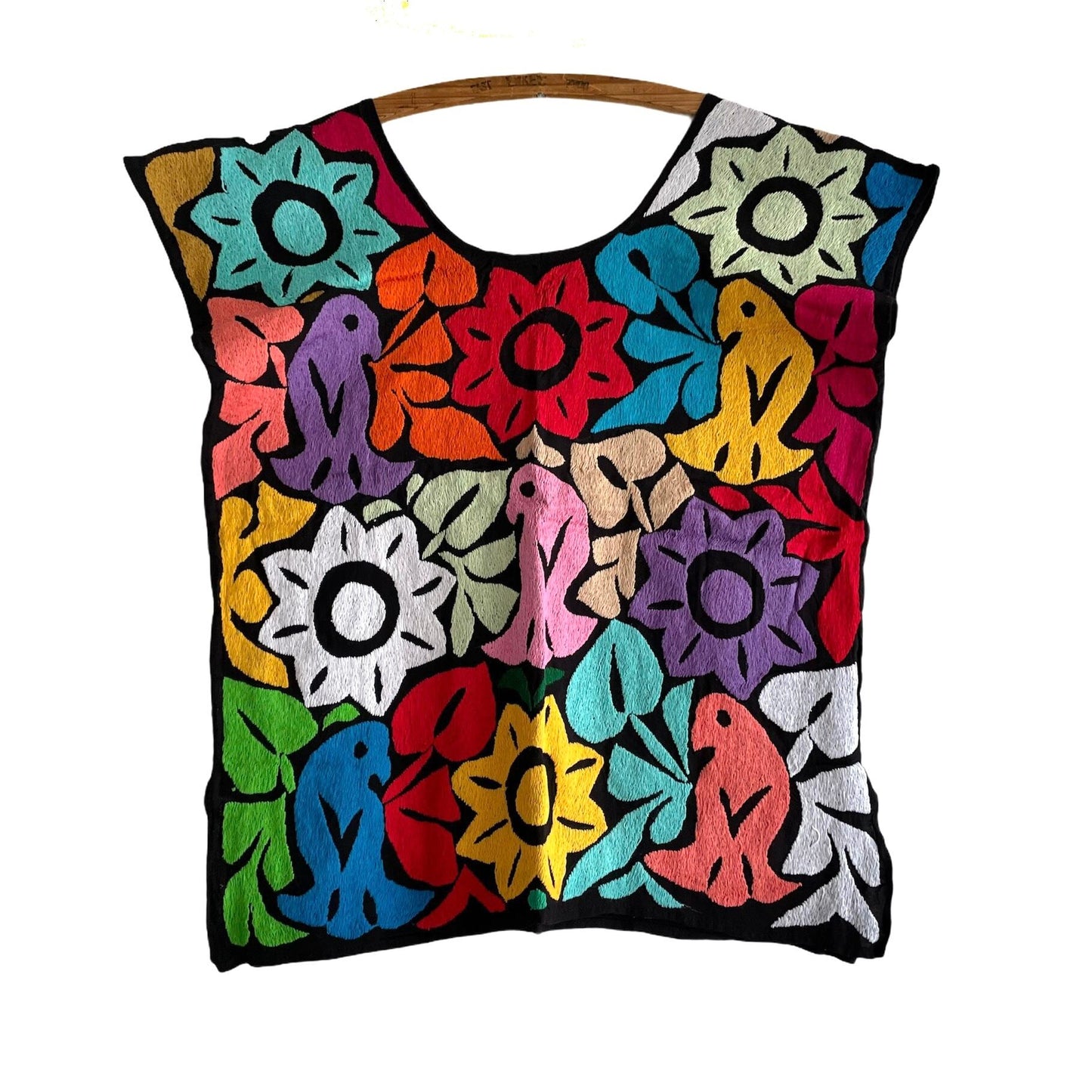 Tuxtepec Embroidely Blouse B/オアハカ トゥクステペック メキシコ刺繍 ブラウス