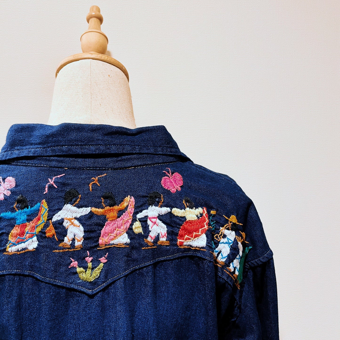 Michoacan Embroidery Denim Shirt F/ミチョアカン メキシコ刺繍 デニムシャツ インディゴ