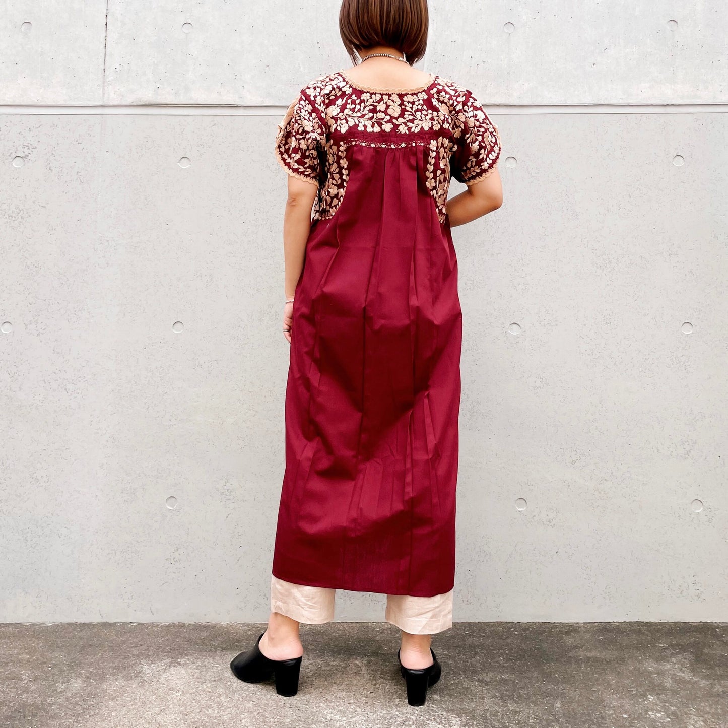 San Antonino Dress F/サンアントニーノ メキシコ刺繍 ワンピース