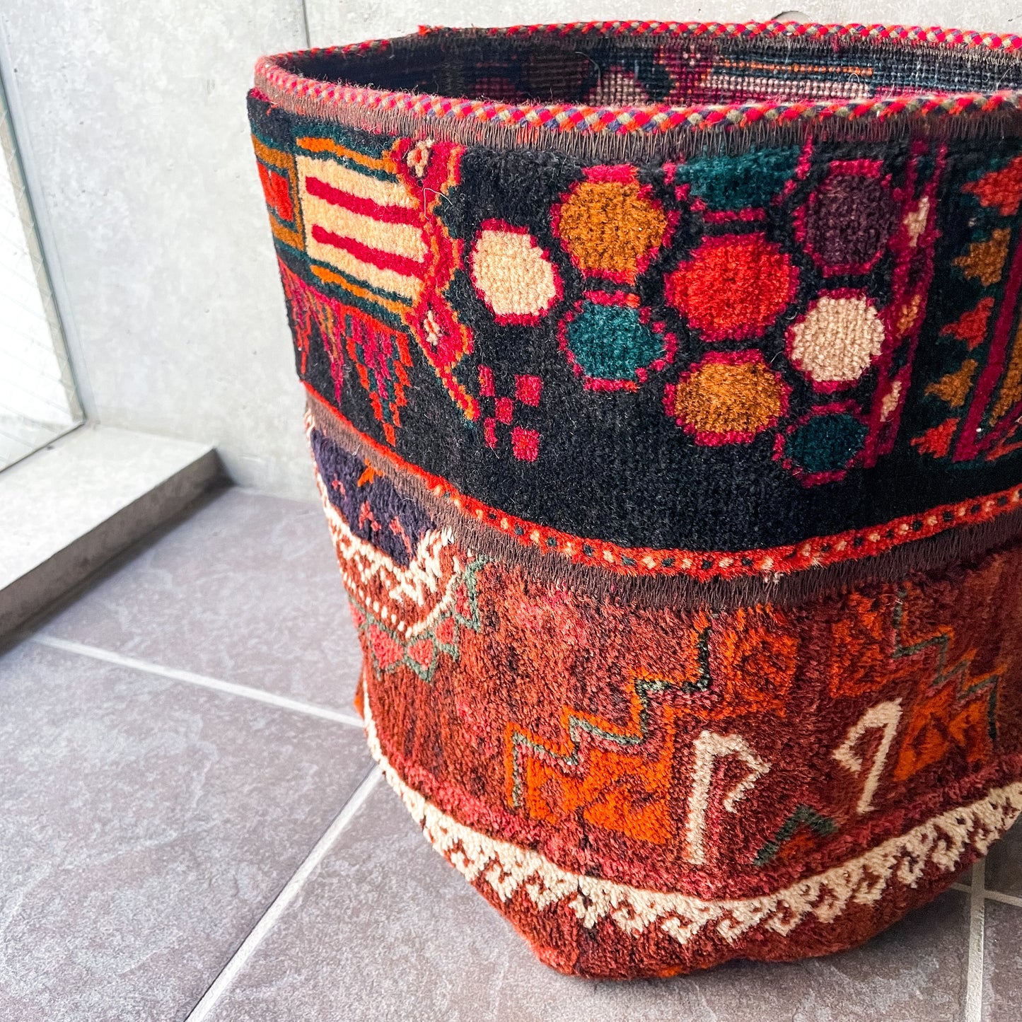 Trival Rug Pot (L) #2/トライバルラグ 絨毯 鉢カバー ポット