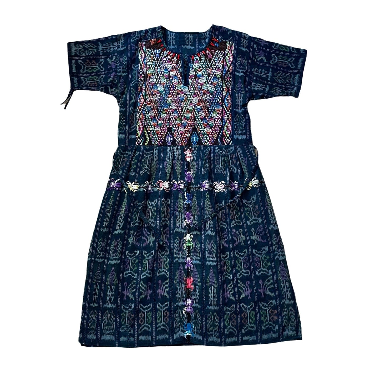 Huipil × Indigo Dress J (S)/グアテマラ ウィピル × 藍染 ワンピース