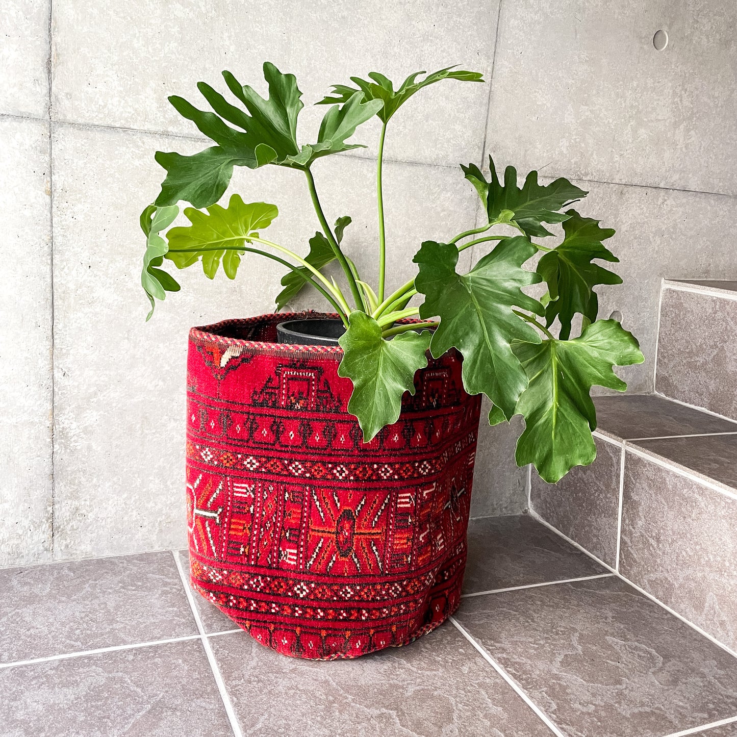 Trival Rug Pot (L) #1/トライバルラグ 絨毯 鉢カバー ポット