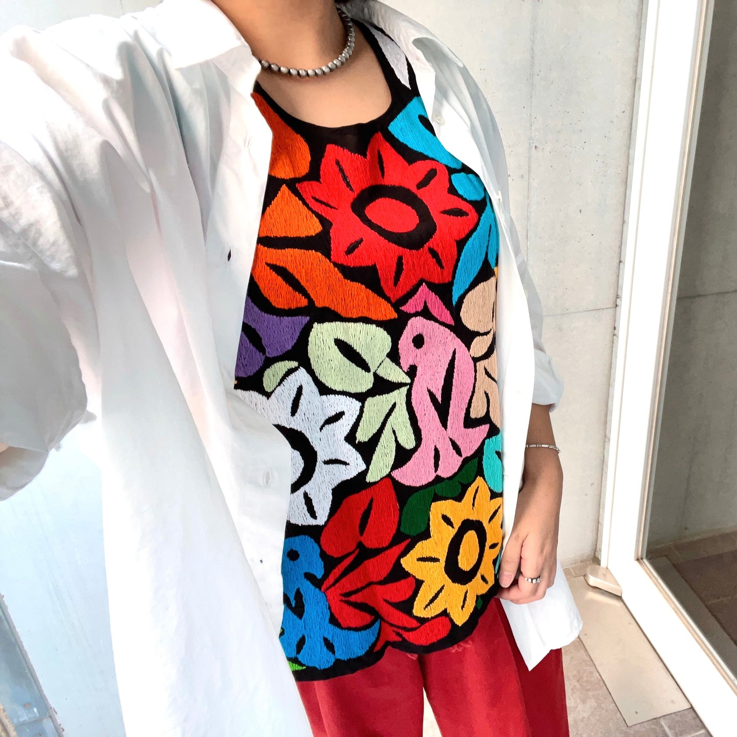Tuxtepec Embroidely Blouse B/オアハカ トゥクステペック メキシコ刺繍 ブラウス