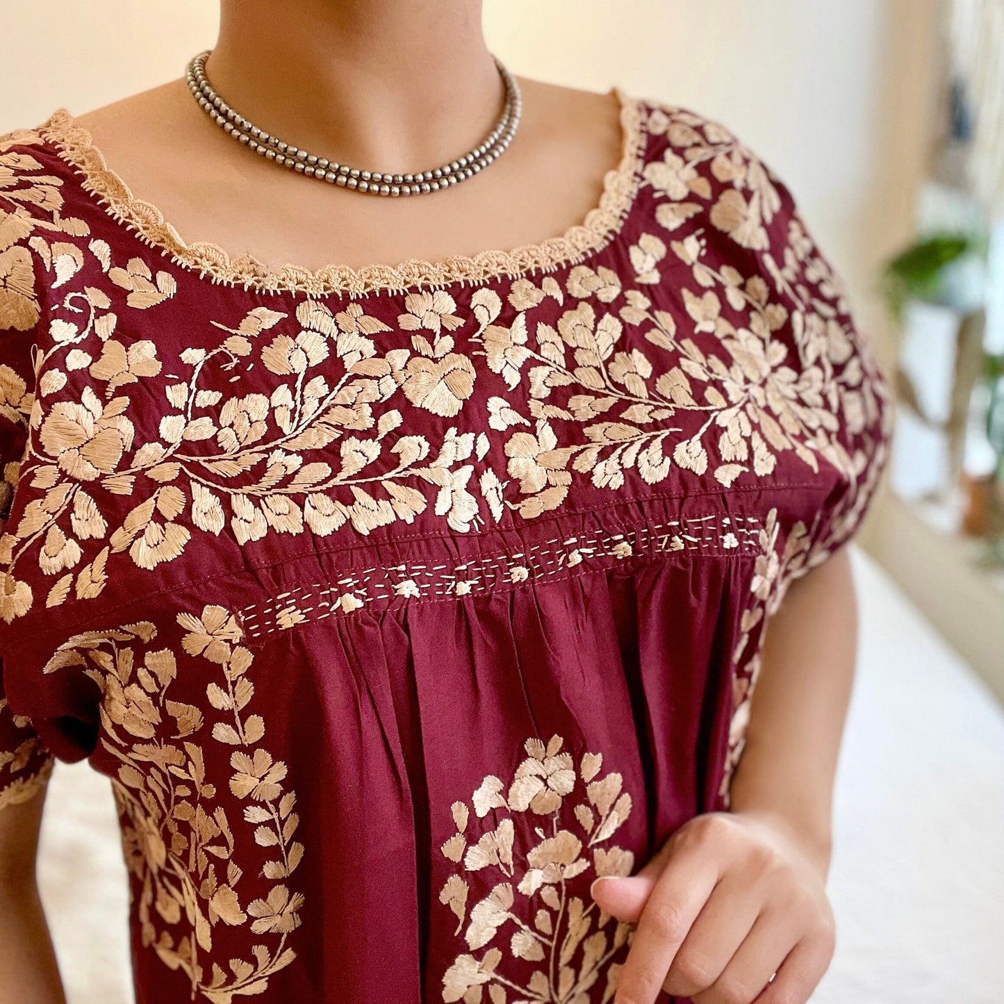 San Antonino Dress F/サンアントニーノ メキシコ刺繍 ワンピース