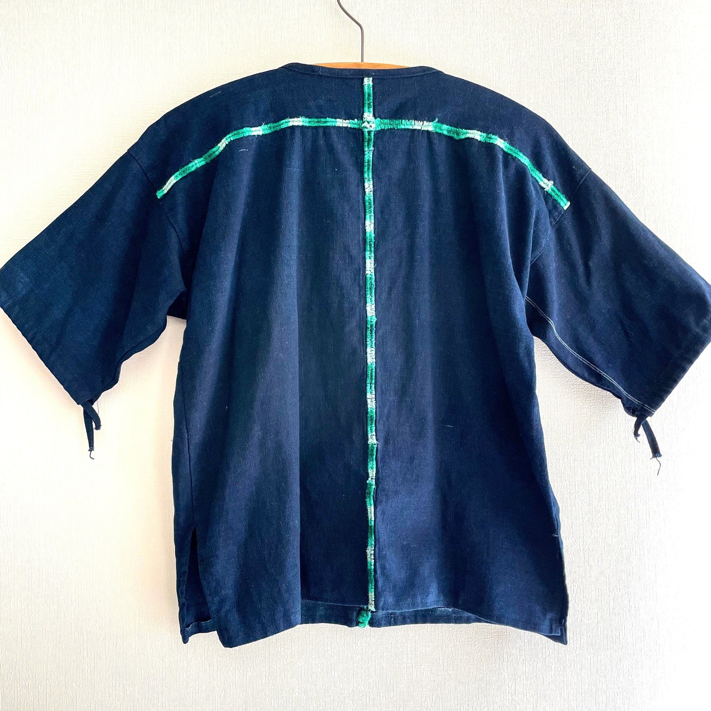 Huipil × Indigo Blouse Short Sleeve C/グアテマラ ウィピル 藍染 半袖ブラウス