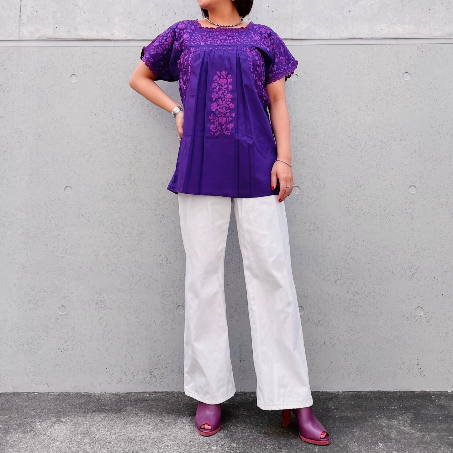San Antonino Blouse A/サンアントニーノ メキシコ刺繍 ブラウス チュニック