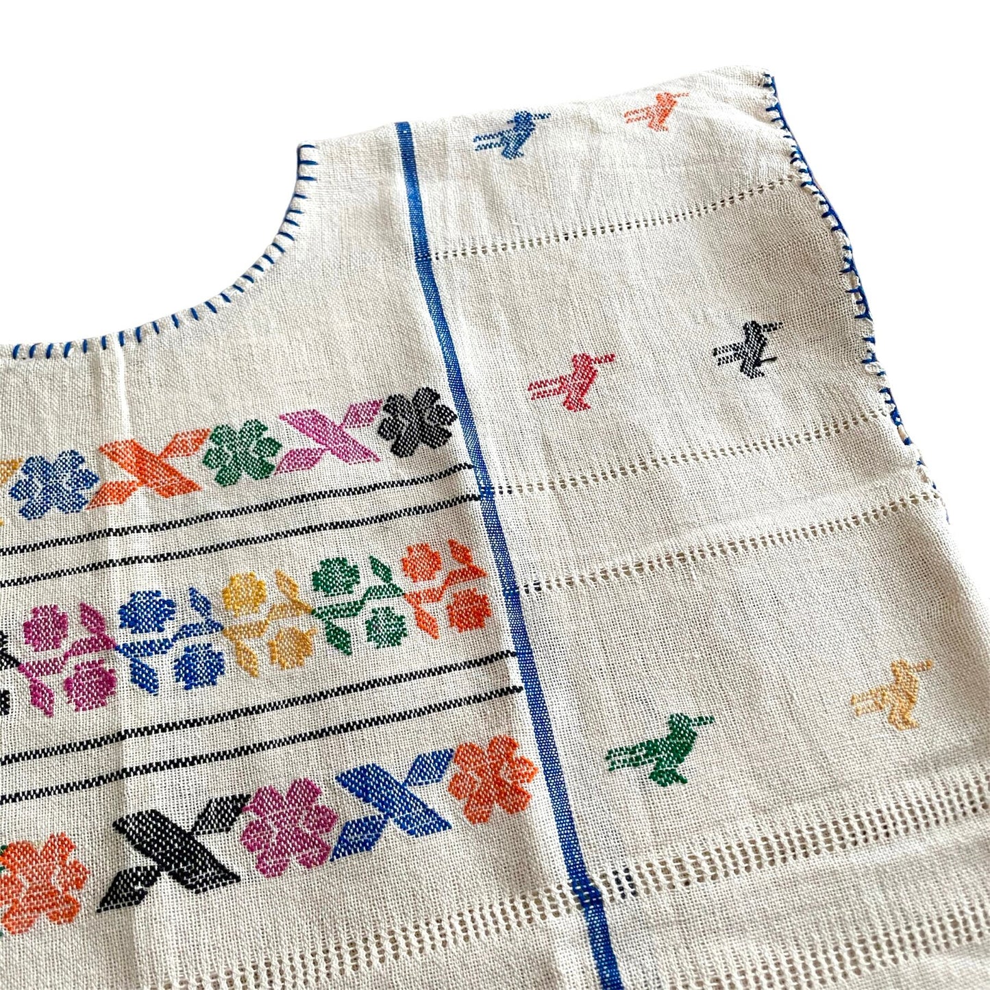 Amuzgo Huipil Blouse B/メキシコ刺繍 ブラウス チュニック
